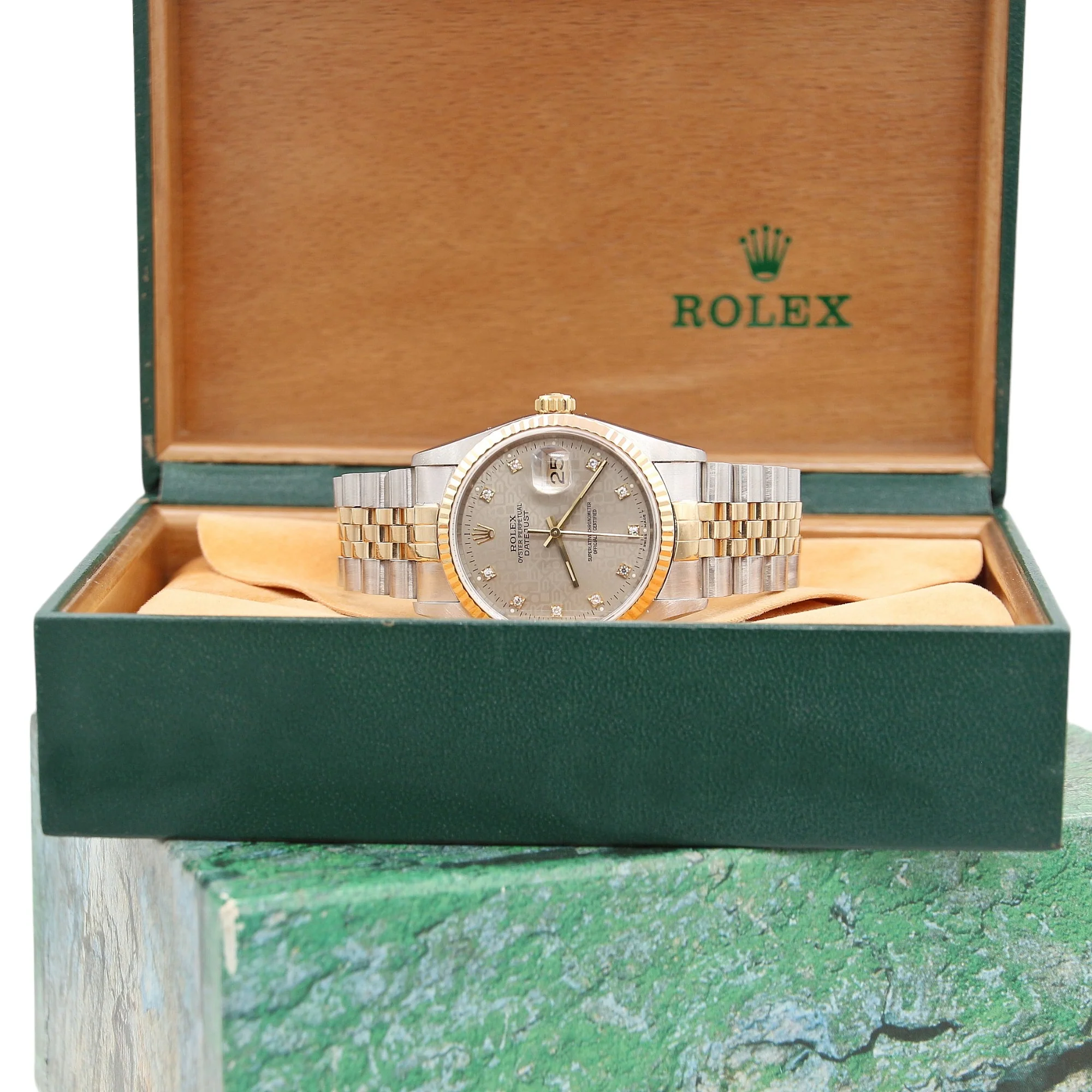 Rolex Datejust 36 ref. ref. 16233G Millennary Silver Diamonds dial - Full Set - Image 4
