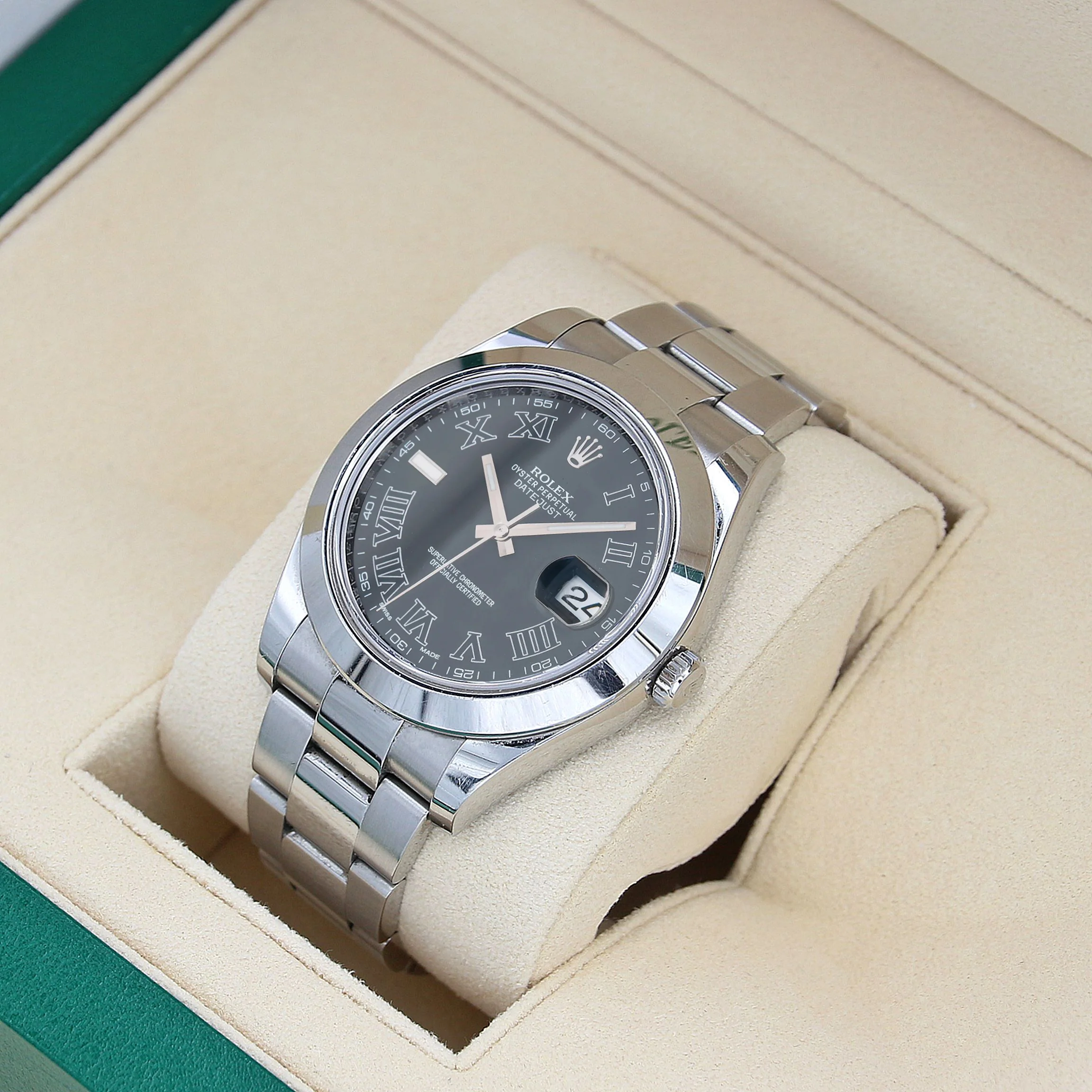 Rolex Datejust 41 ref. 116300 Black Roman Dial - Oyster Bracelet - Full Set - Image 2