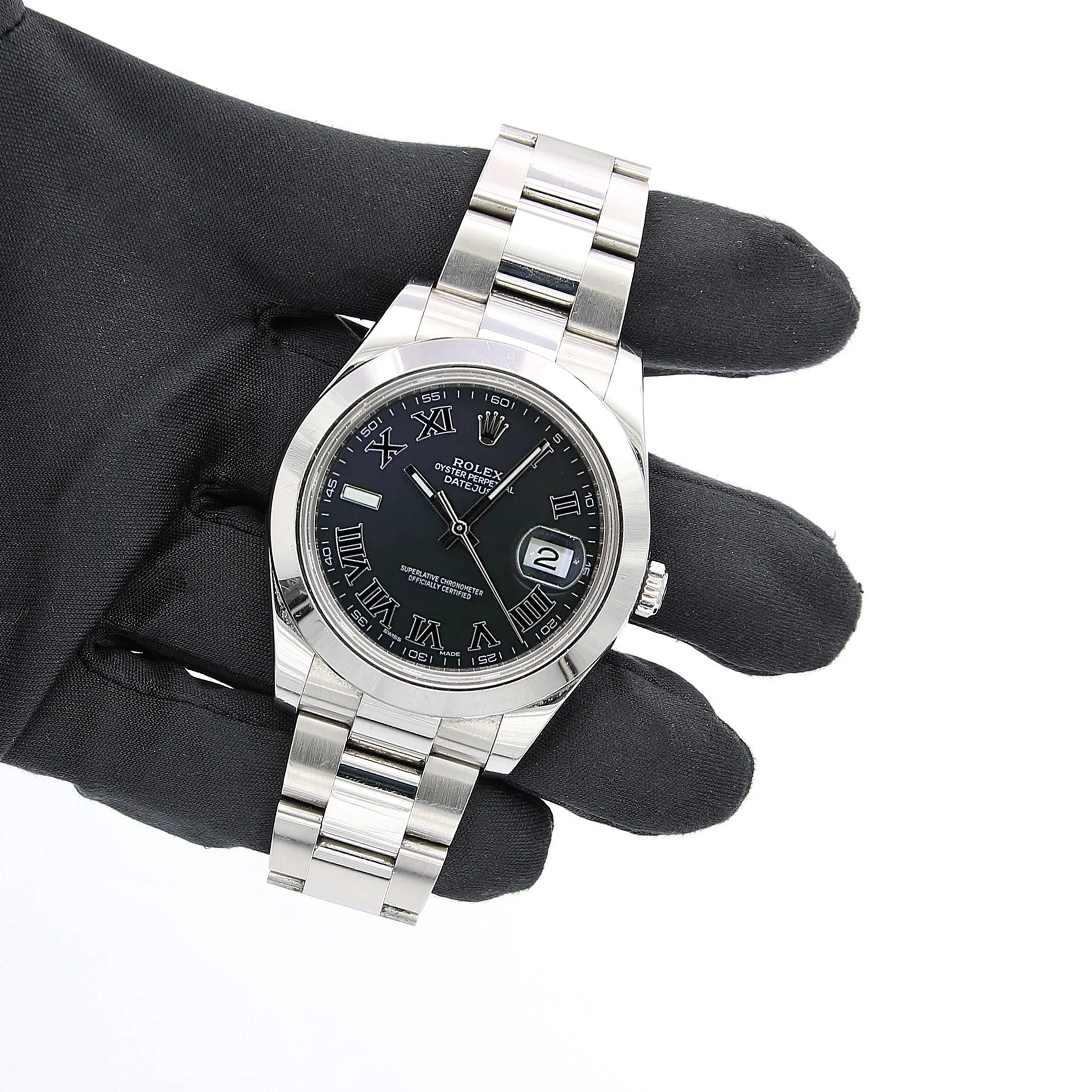 Rolex Datejust 41 ref. 116300 Black Roman Dial - Oyster Bracelet - Full Set - Image 3