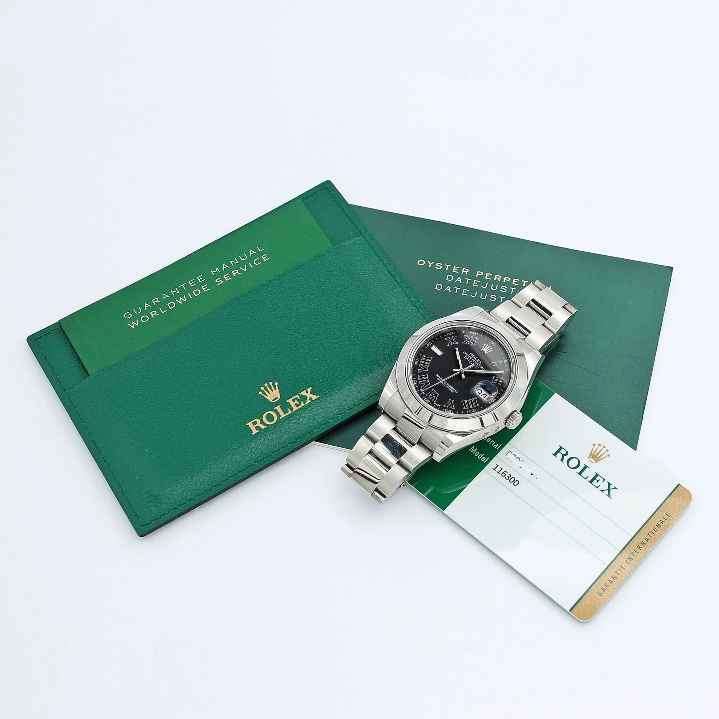 Rolex Datejust 41 ref. 116300 Black Roman Dial - Oyster Bracelet - Full Set - Image 4