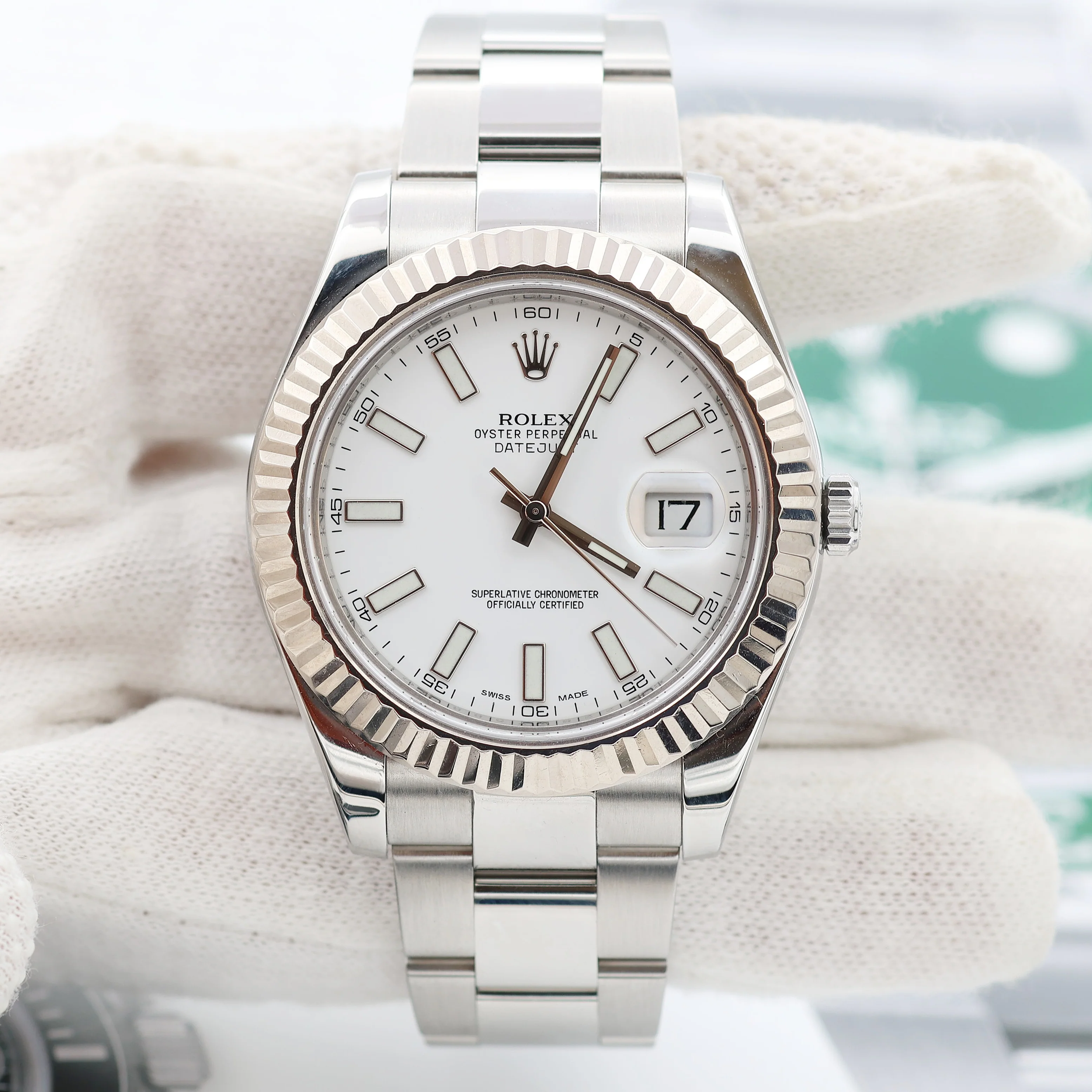 Rolex Datejust II ref. 116334 White Dial Oyster Bracelet - Full Set - Image 4
