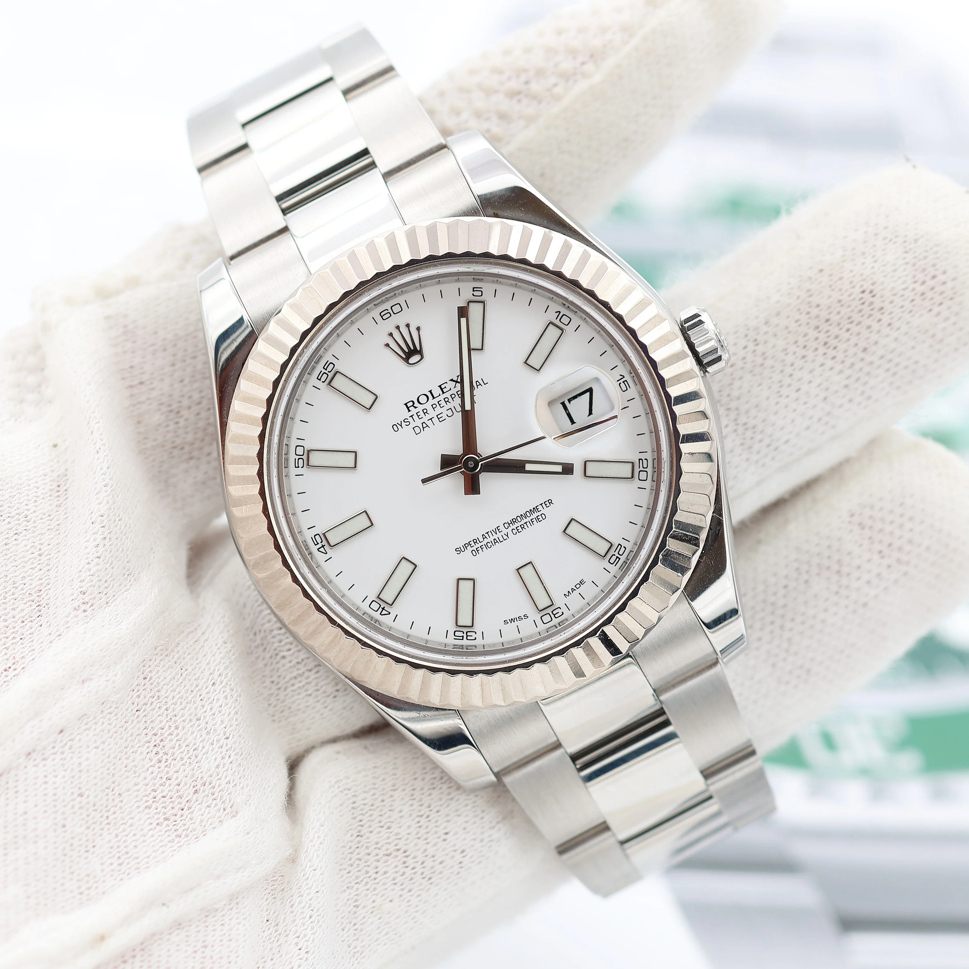 Rolex Datejust II ref. 116334 White Dial Oyster Bracelet - Full Set - Image 6
