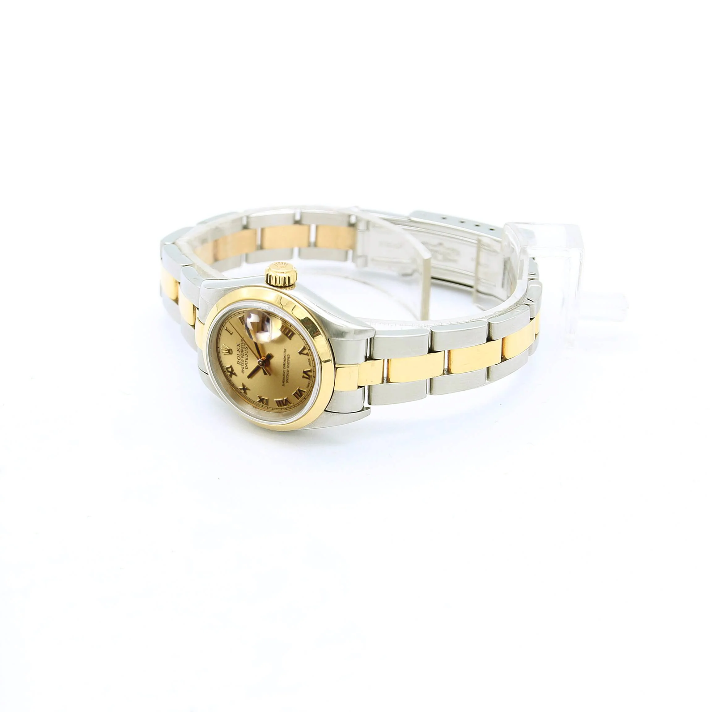 Rolex Datejust Lady ref. 69163 Steel/Gold - Oyster Bracelet - Champagne Roman Dial - Full Set - Image 3
