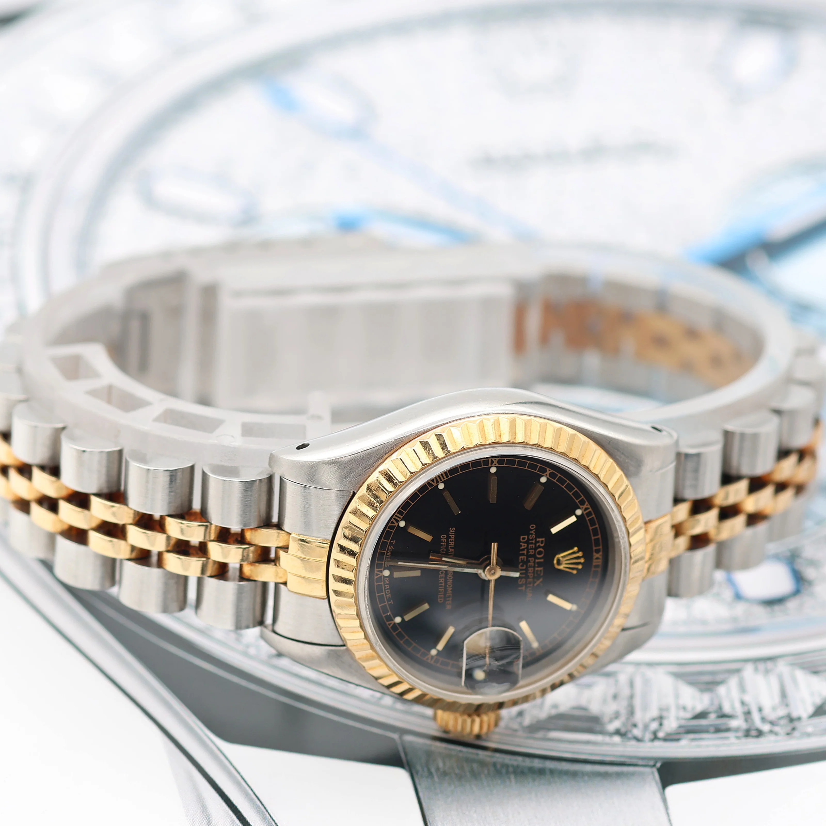 Rolex Datejust Lady ref. 69173 - Black Circle Dial - Jubilee Bracelet - Image 6