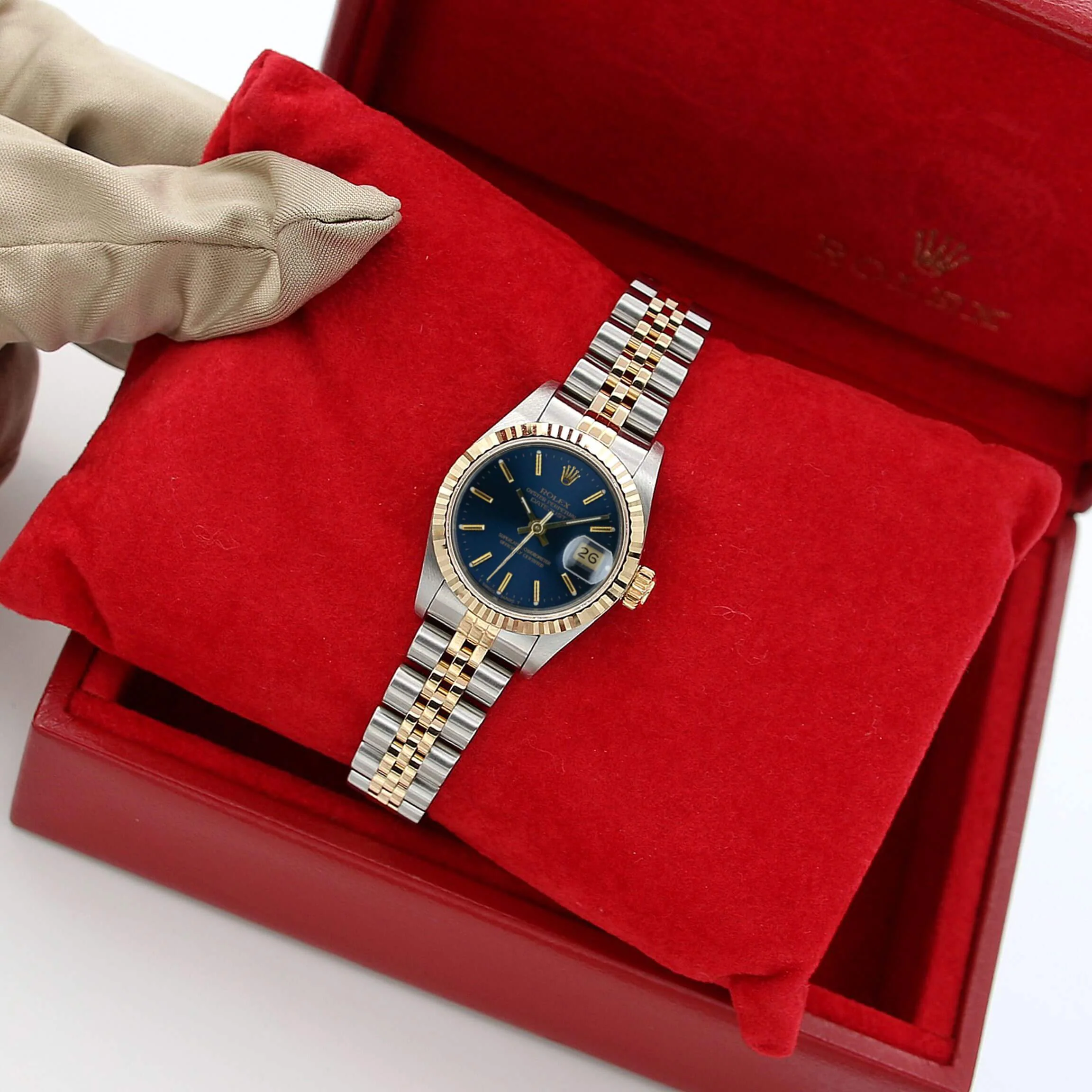 Rolex Datejust Lady ref. 69173 Steel/Gold - Jubilee Bracelet - Blue Soleil Dial - Full Set - Image 2