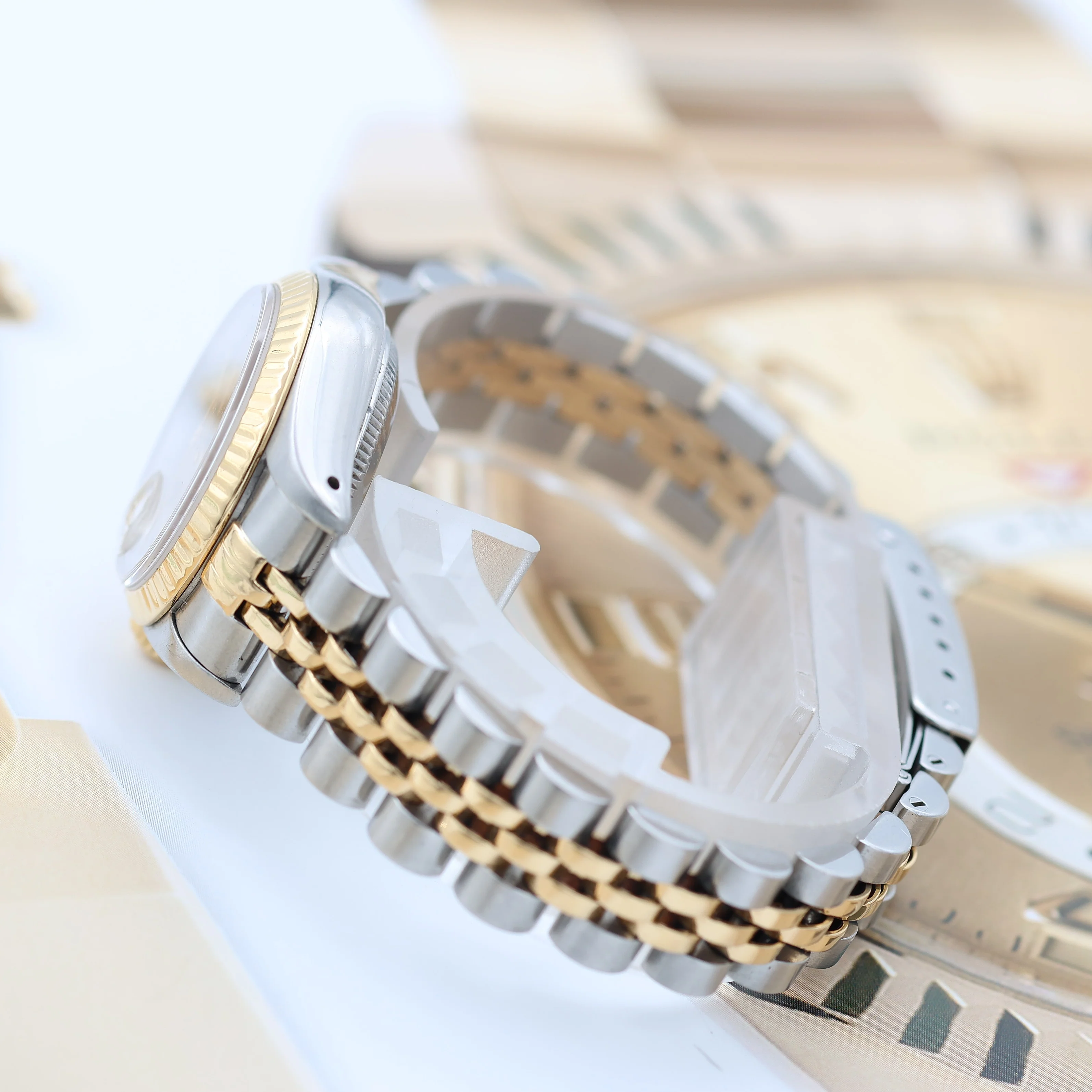 Rolex Datejust Lady ref. 69173 Steel/Gold- Jubilee Bracelet - Champagne Roman Dial - Image 7
