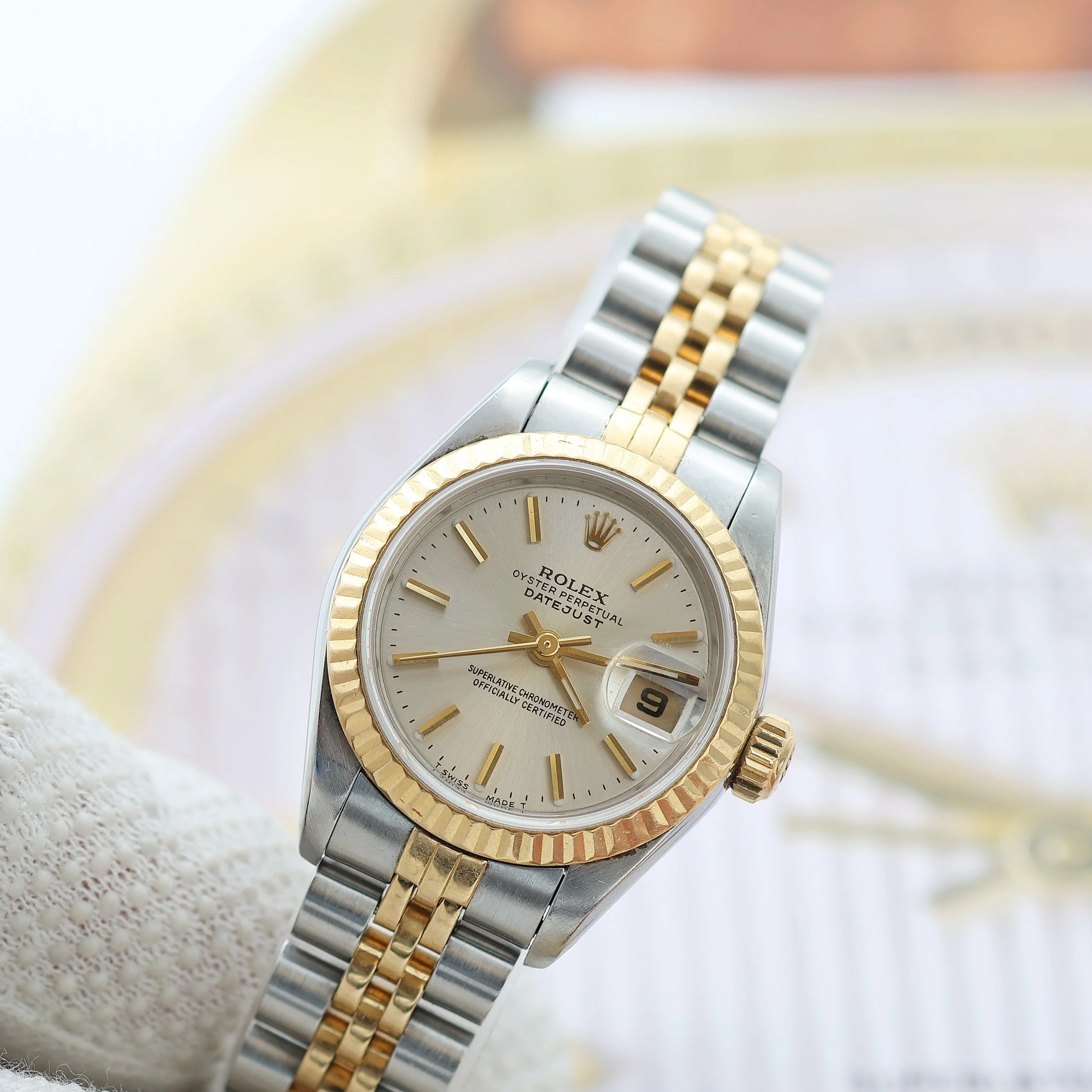 Rolex Datejust Lady ref. 69173 Steel/Gold - Jubilee Bracelet - Silver Dial with Golden Indexes - Image 8