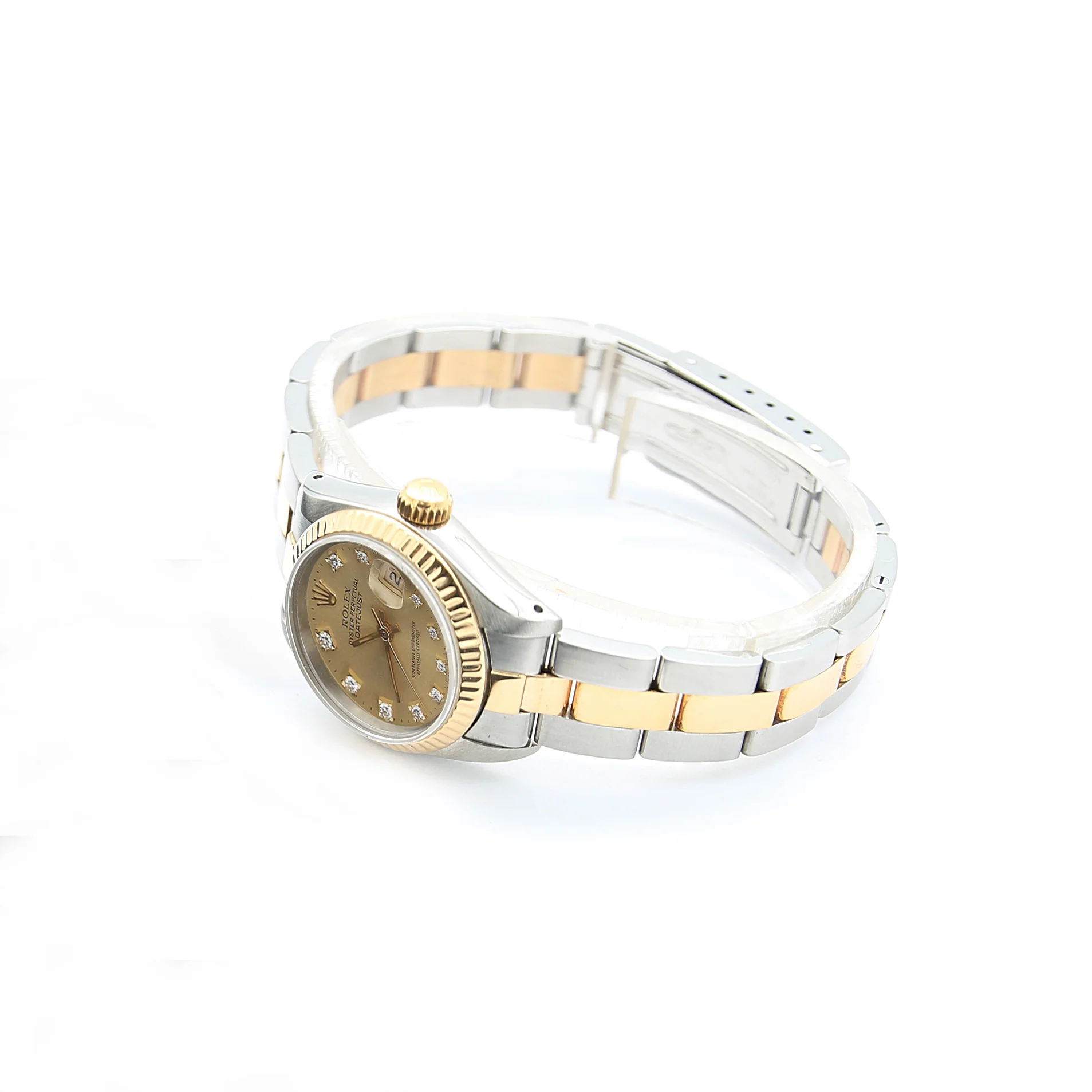 Rolex Datejust Lady ref. 69173 Steel/Gold - Oyster Bracelet - Champagne Dial with Diamonds - Full Set - Image 3