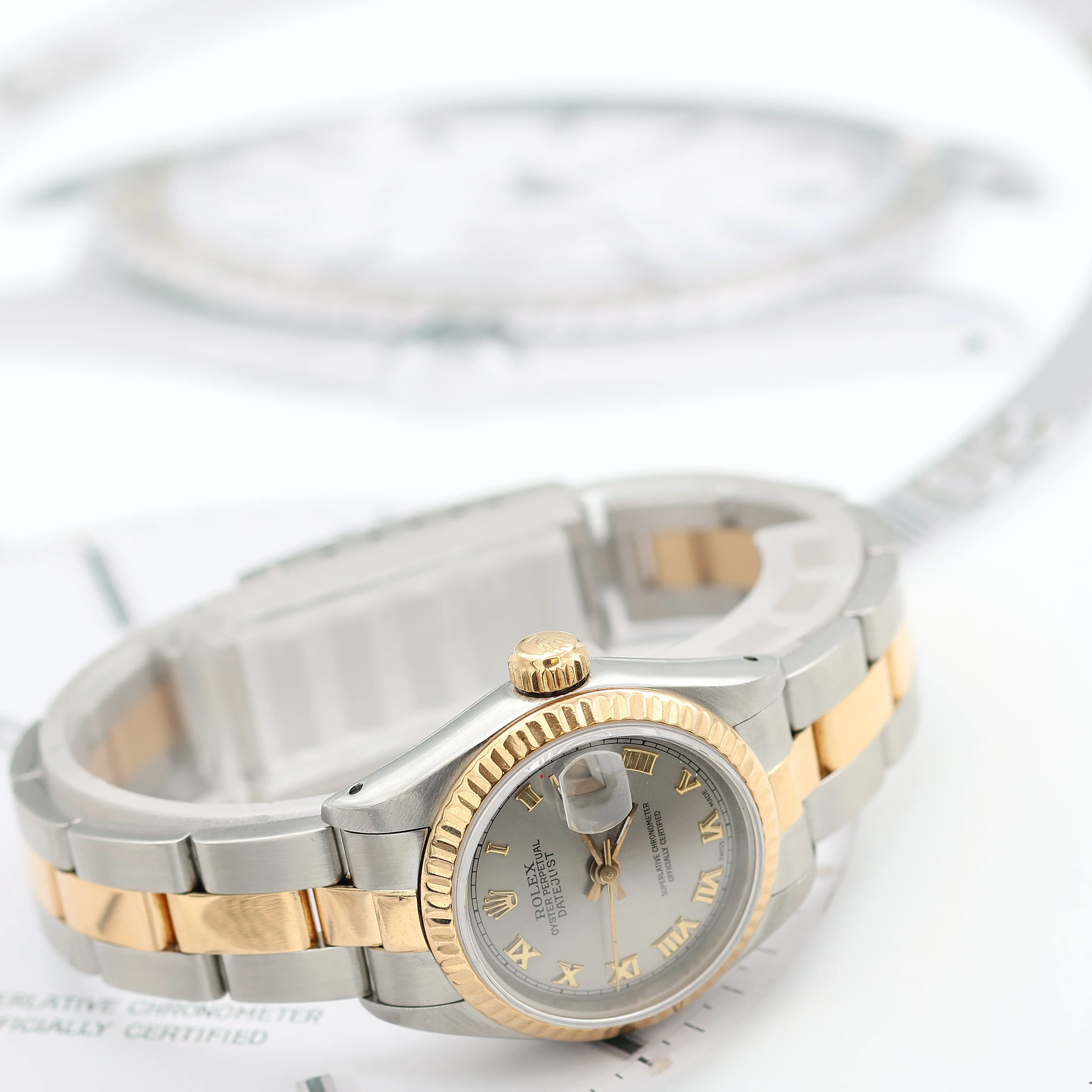 Rolex Datejust Lady ref. 69173 Steel/Gold - Oyster Bracelet - Grey Roman Dial - Image 6