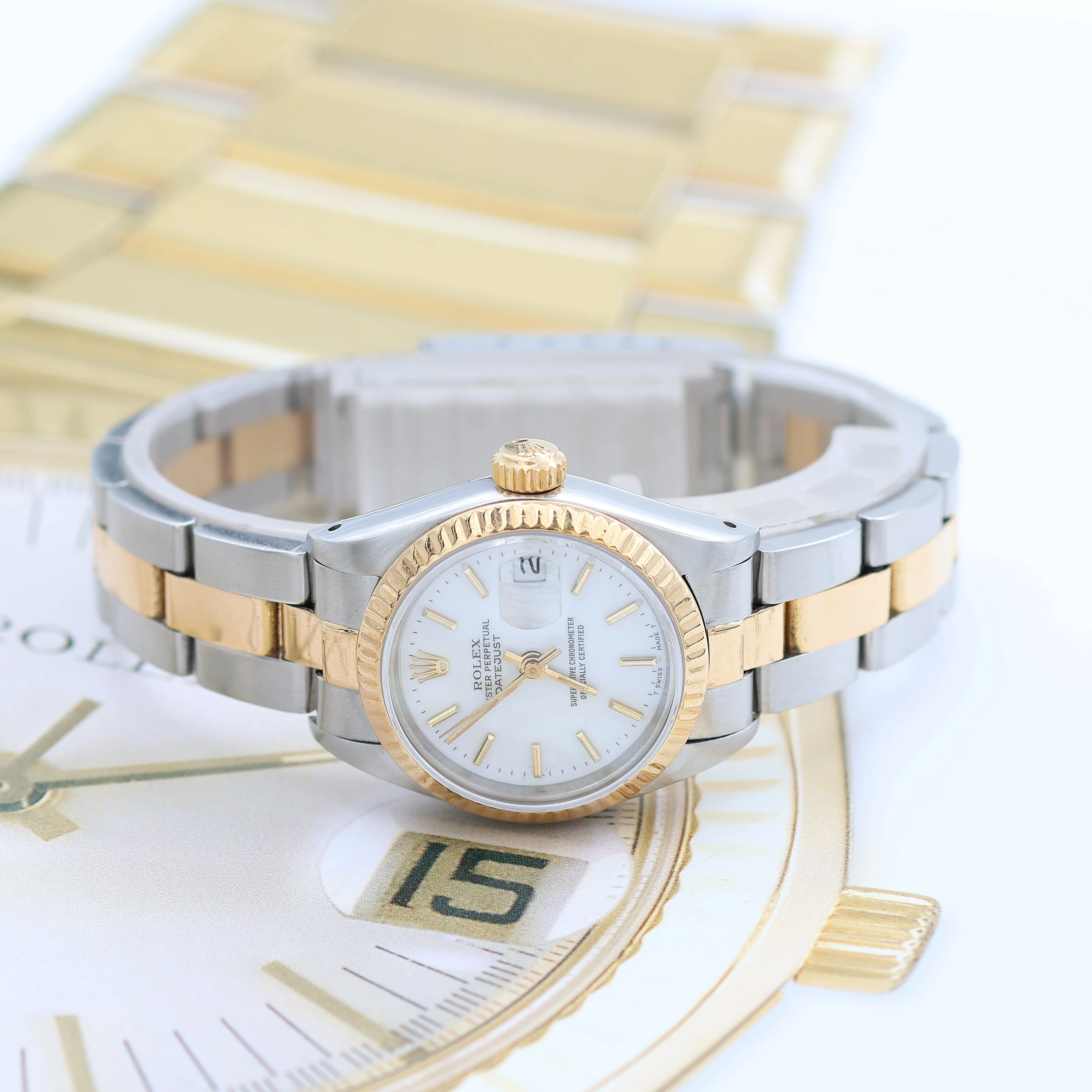 Rolex Datejust Lady ref. 69173 Steel/Gold - Oyster Bracelet - White Dial - Image 5
