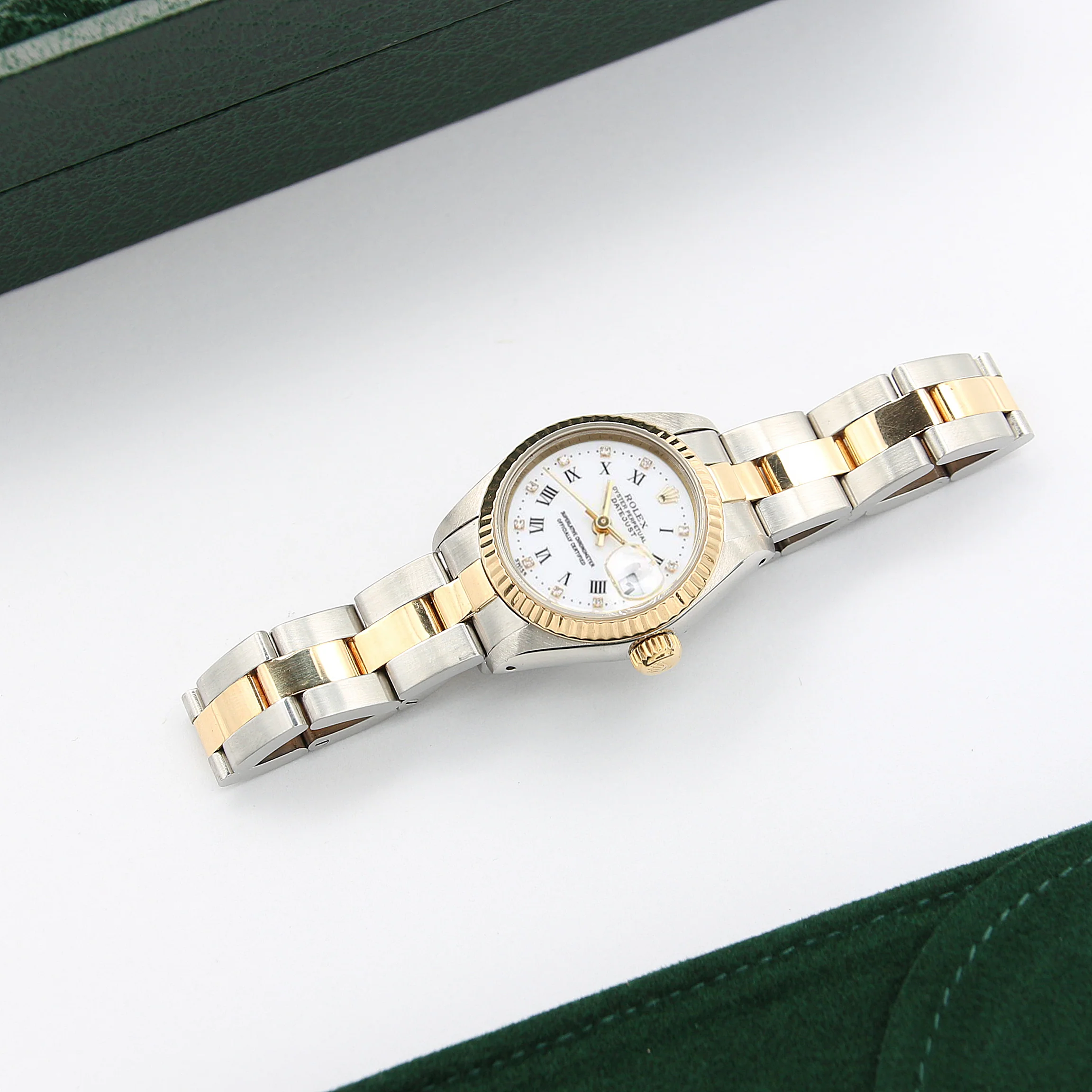 Rolex Datejust Lady ref. 69173 Steel/Gold - Oyster Bracelet - White Diamonds Dial - Full Set