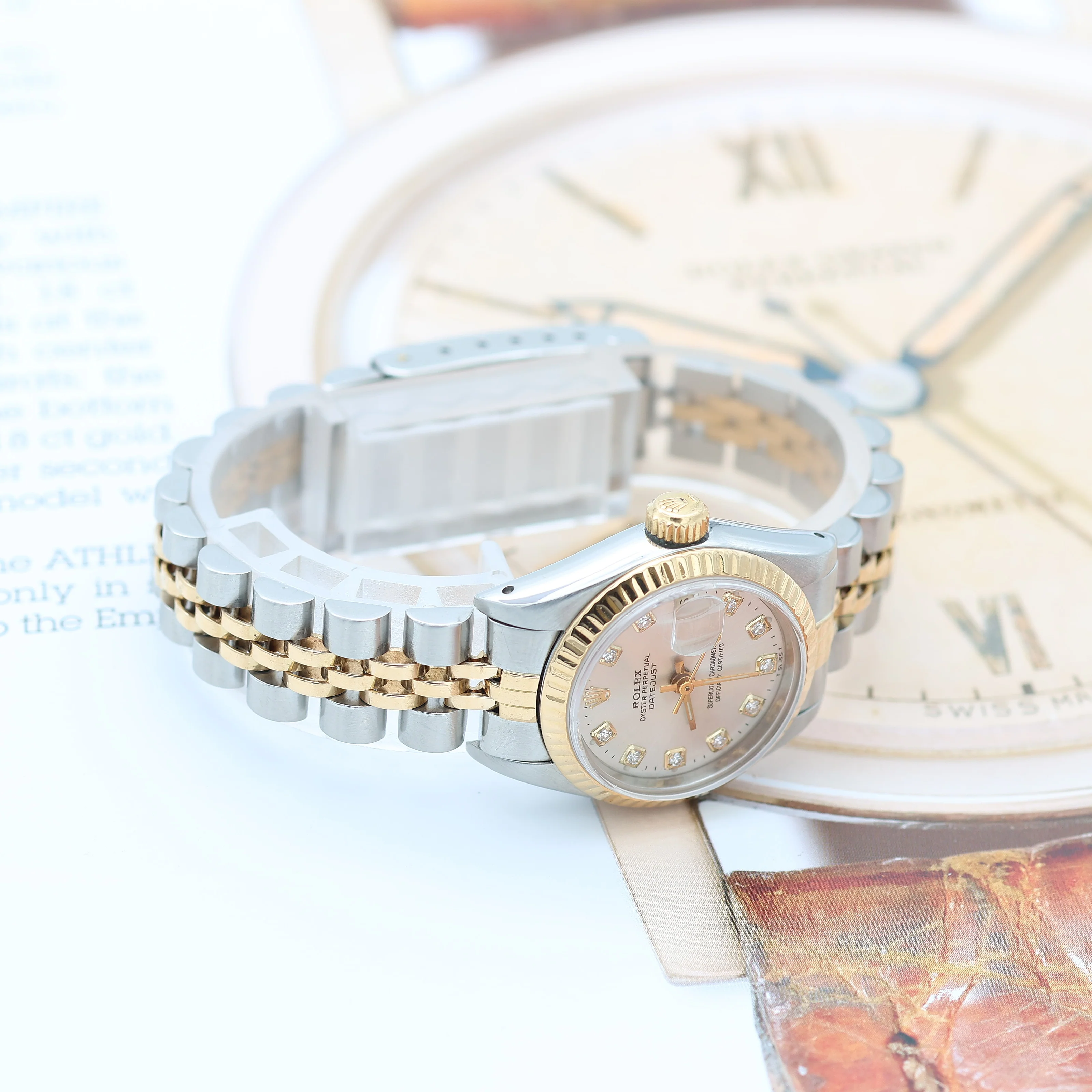 Rolex Datejust Lady ref. 69173 Steel/Gold - Silver Diamonds Dial - Jubilee Bracelet - Image 4