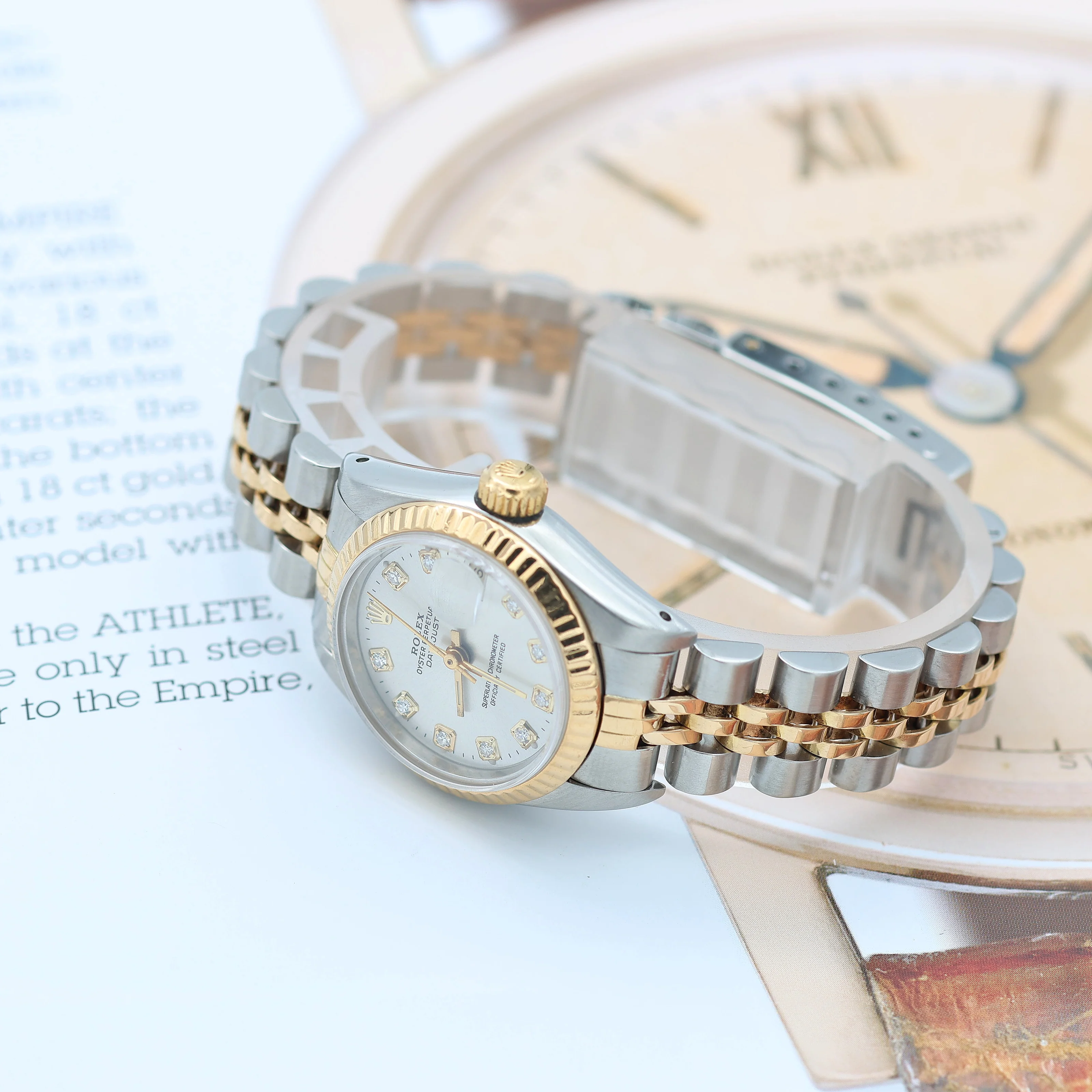 Rolex Datejust Lady ref. 69173 Steel/Gold - Silver Diamonds Dial - Jubilee Bracelet - Image 5