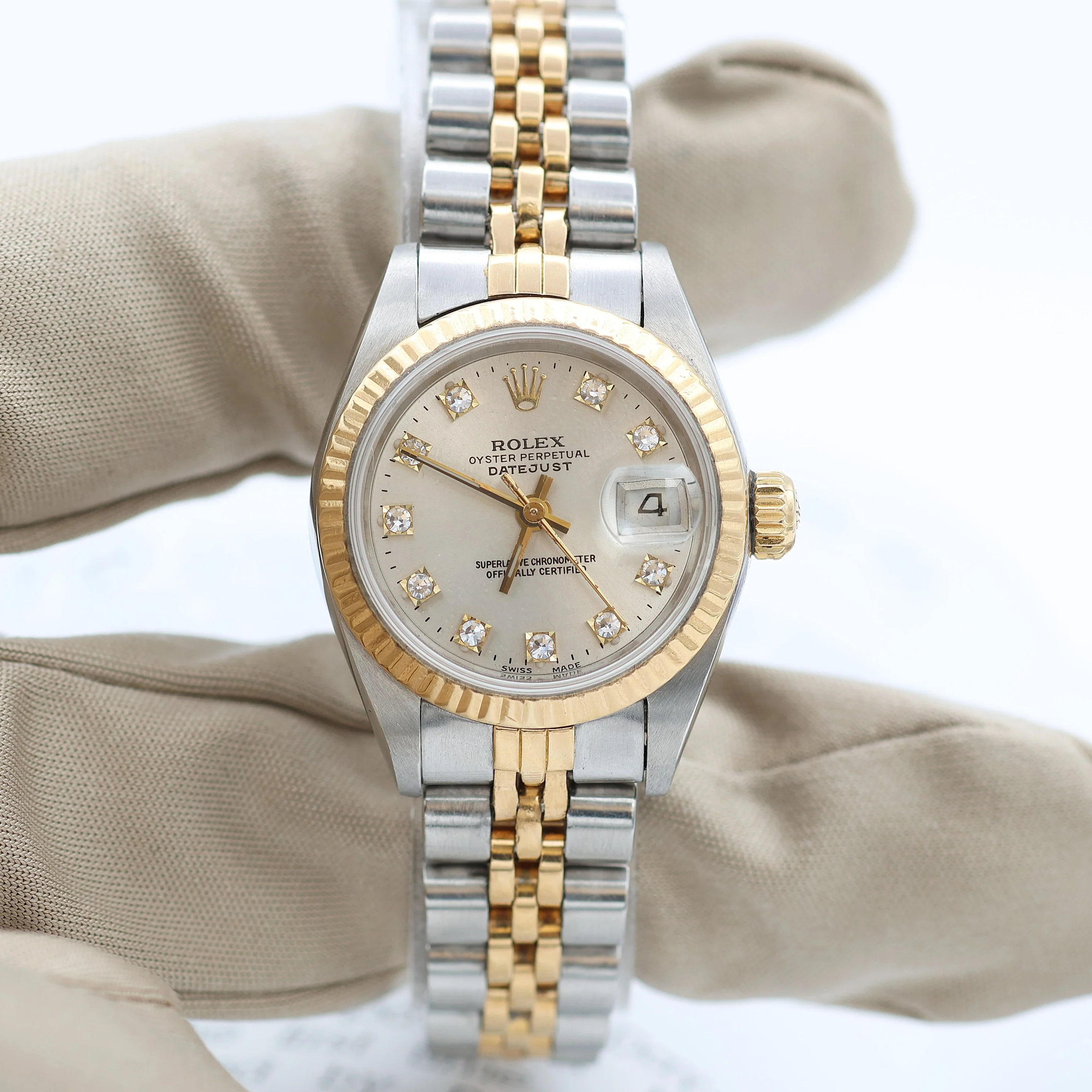 Rolex Datejust Lady ref. 69173 Steel/Gold - Silver Diamonds Dial (V II) - Jubilee Bracelet - Full - Image 5