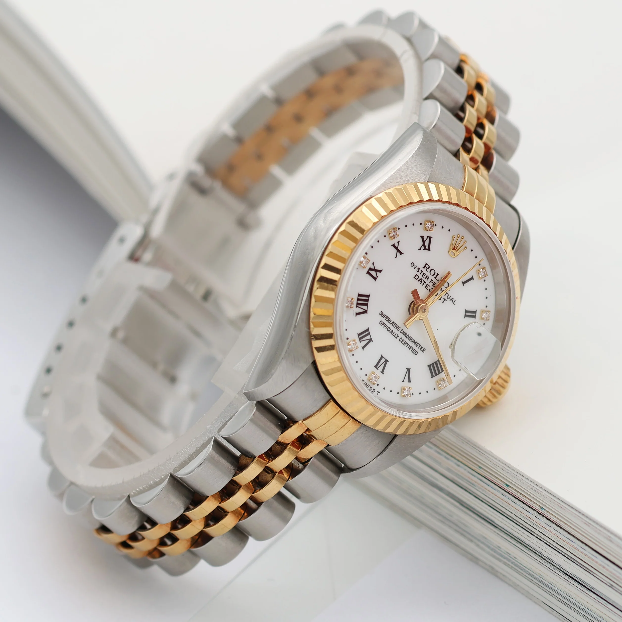 Rolex Datejust Lady ref. 69173 Steel/Gold - White Dial with Diamonds - Image 10