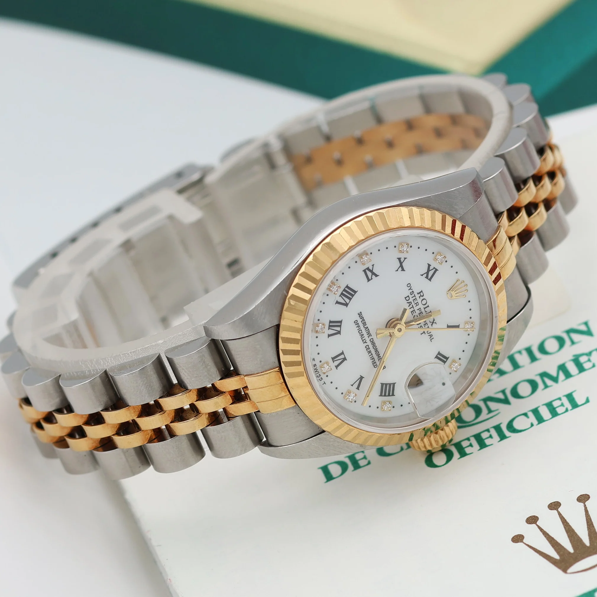 Rolex Datejust Lady ref. 69173 Steel/Gold - White Dial with Diamonds - Image 15