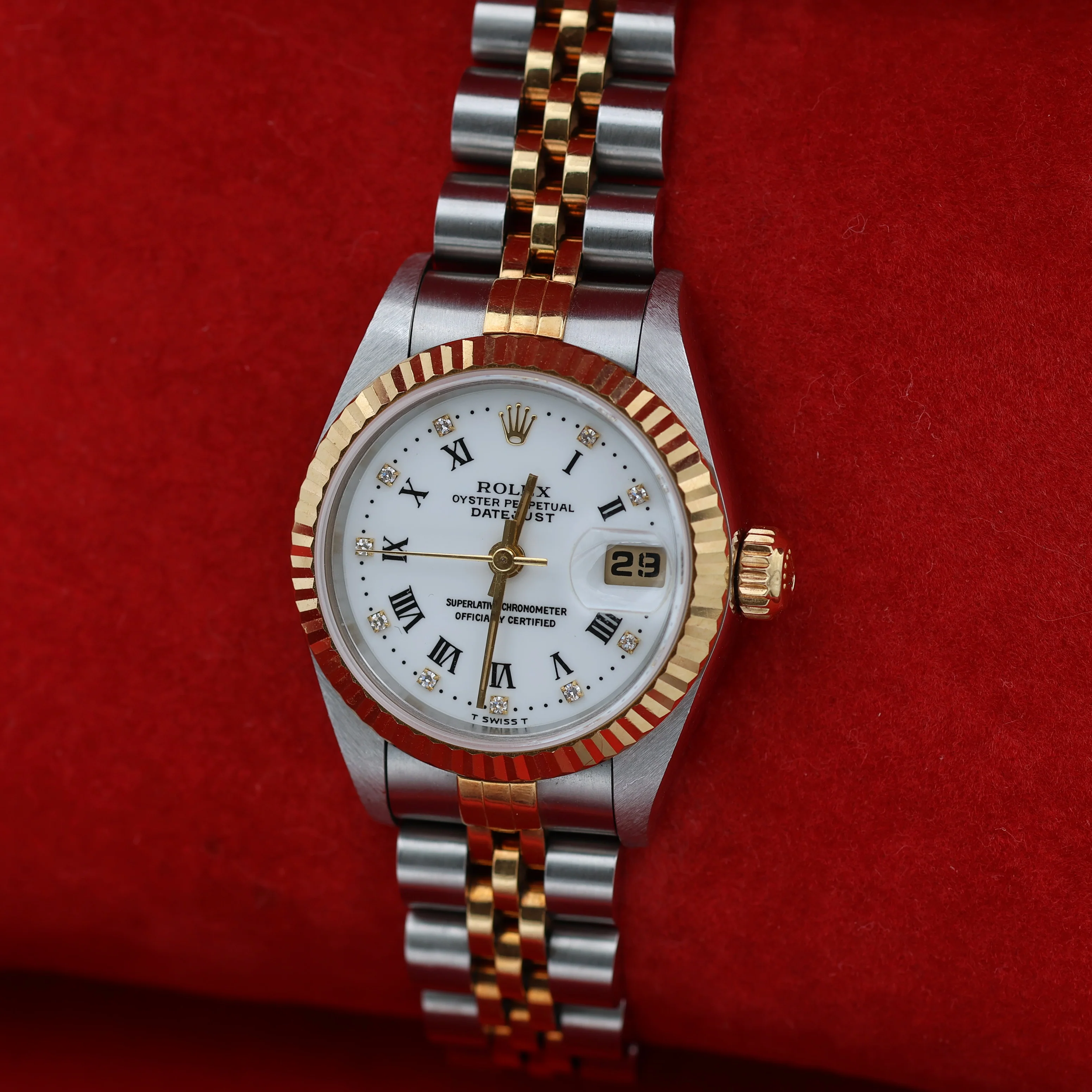 Rolex Datejust Lady ref. 69173 Steel/Gold - White Dial with Diamonds - Image 2