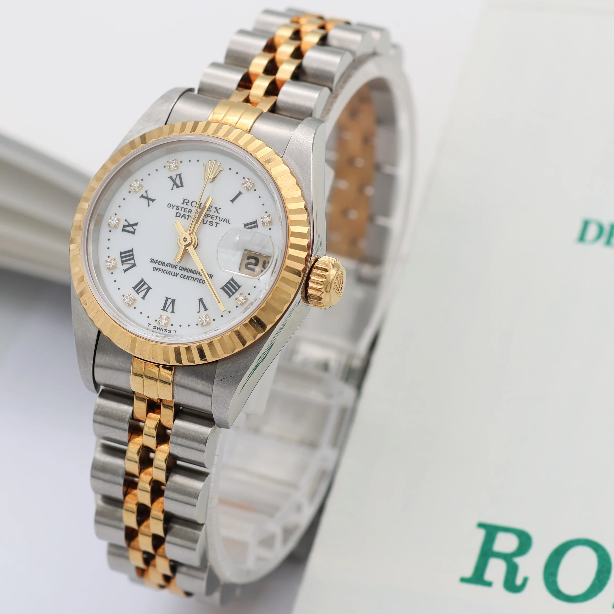 Rolex Datejust Lady ref. 69173 Steel/Gold - White Dial with Diamonds - Image 7