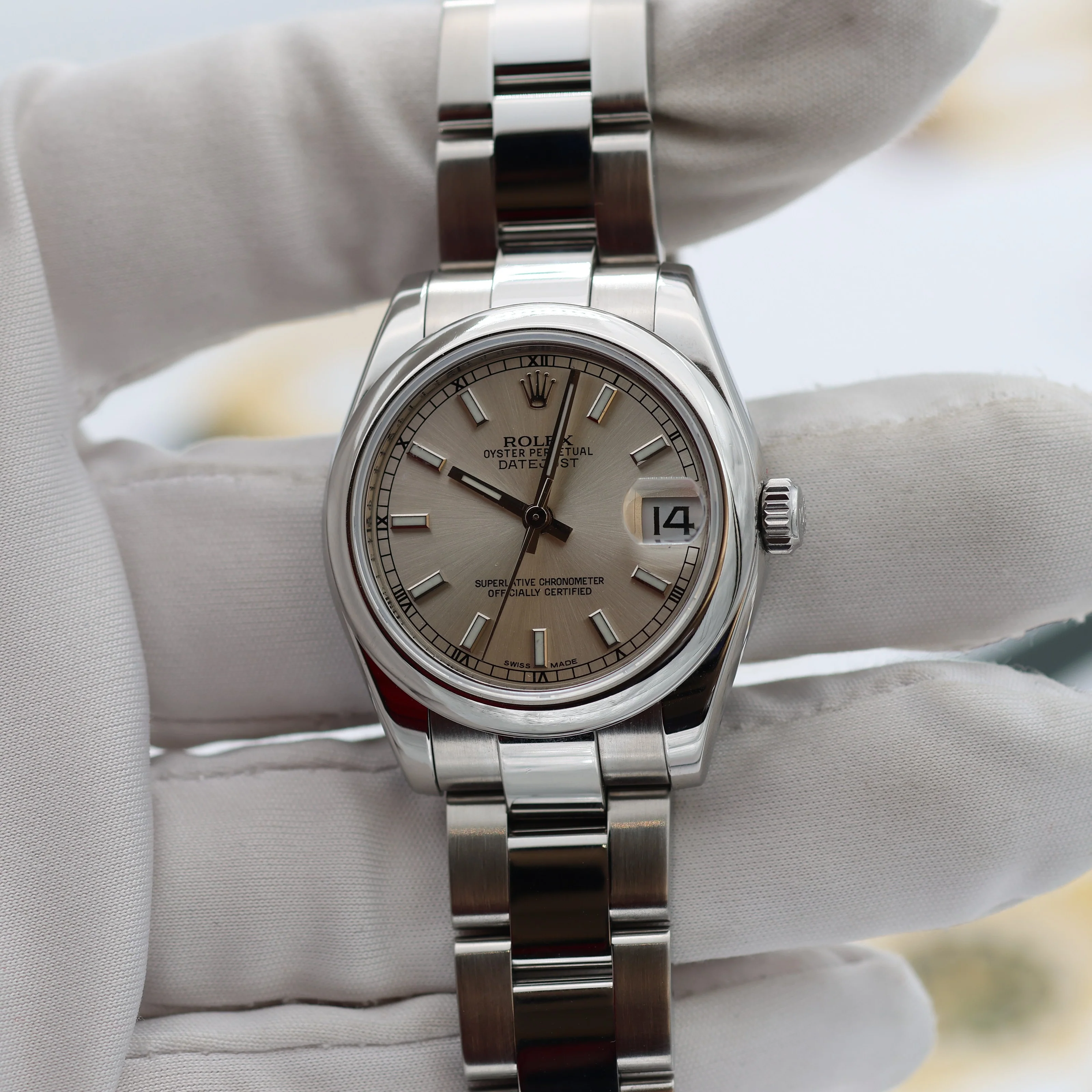 Rolex Datejust Mid-size ref. 178240 - Silver Dial - Full Set - Image 3