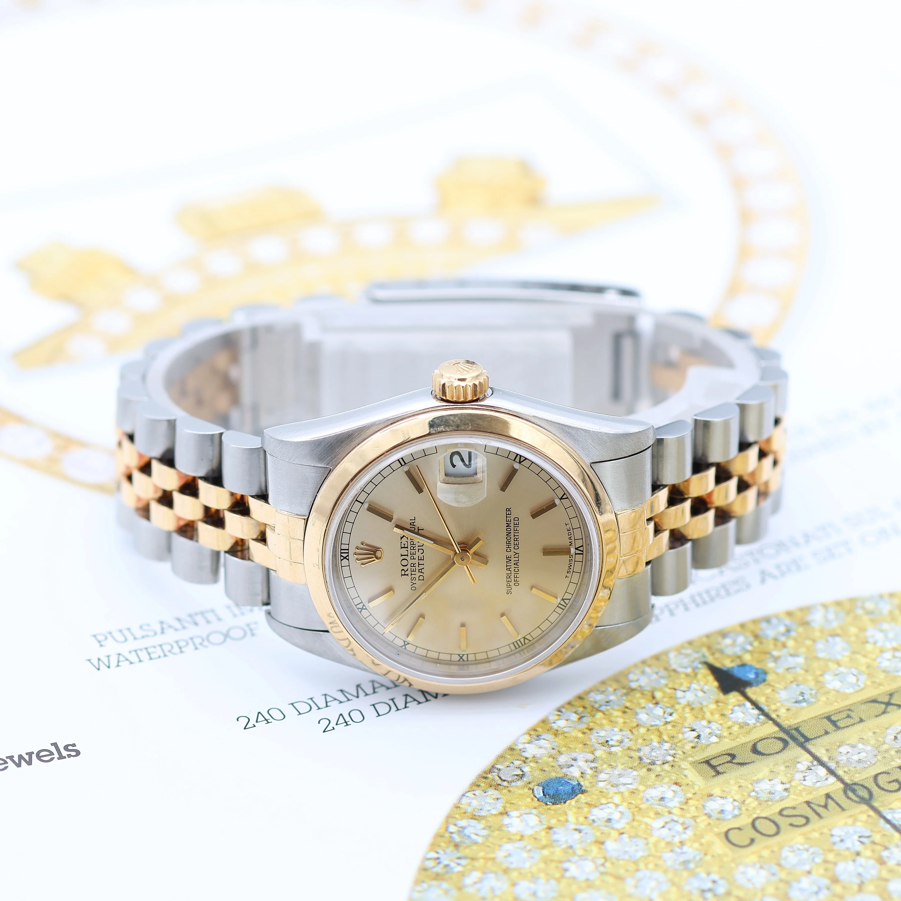Rolex Datejust Midsize ref. 68243 Champagne Circle Dial - Full Set - Image 7