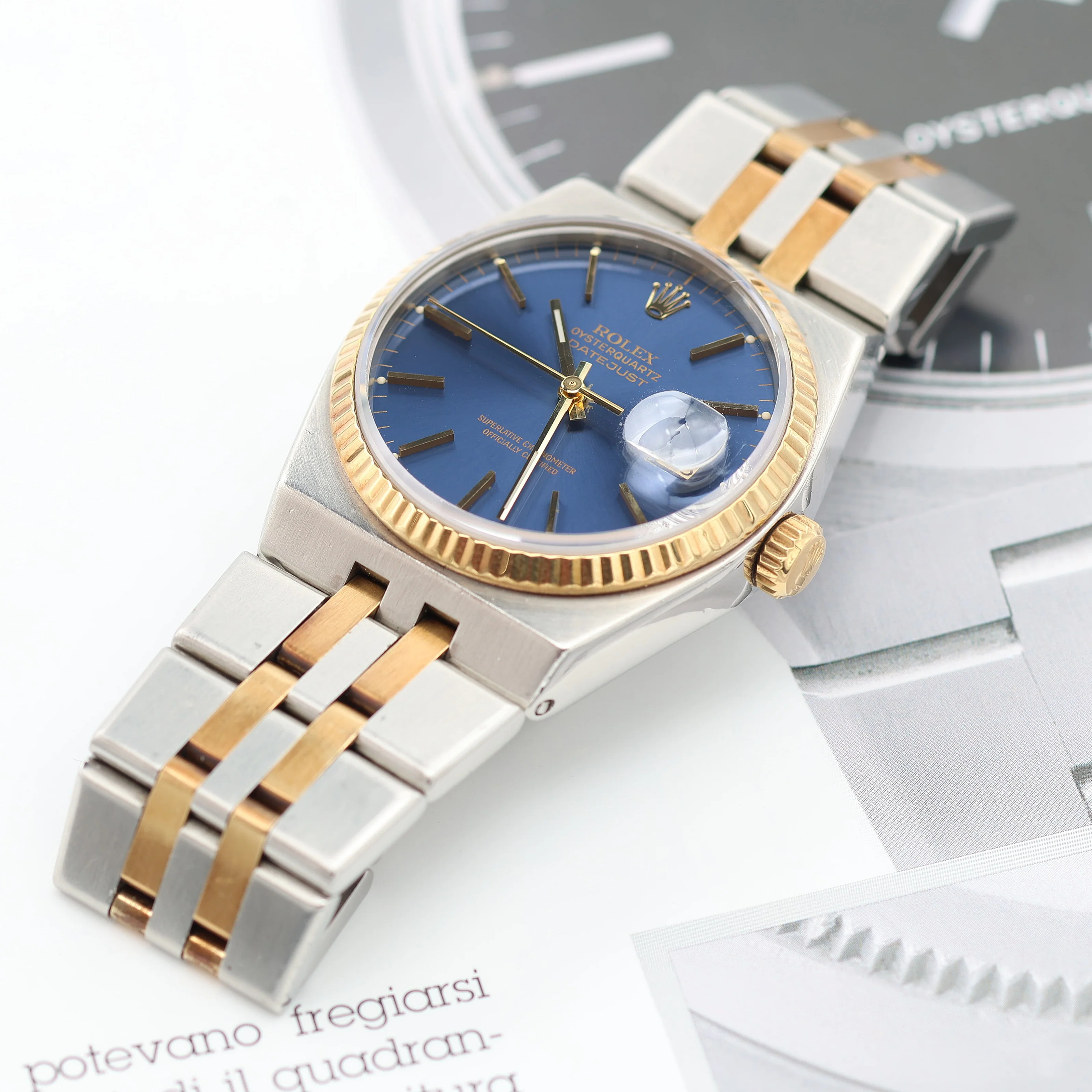 Rolex Datejust Oyster-Quartz ref. 17013 Blue Dial - Image 3