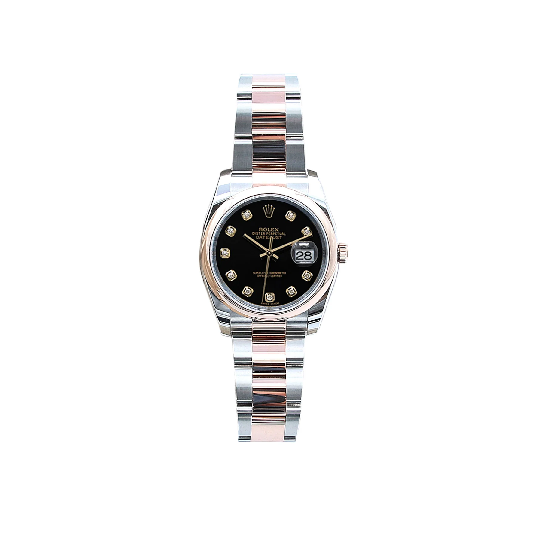 Rolex Datejust ref. 116201 Black Diamonds Dial Oyster bracelet - Full Set