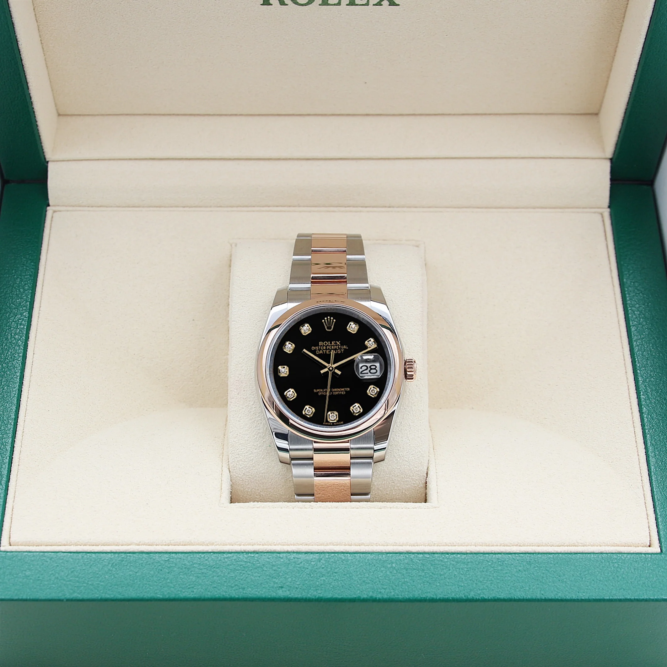 Rolex Datejust ref. 116201 Black Diamonds Dial Oyster bracelet - Full Set - Image 2