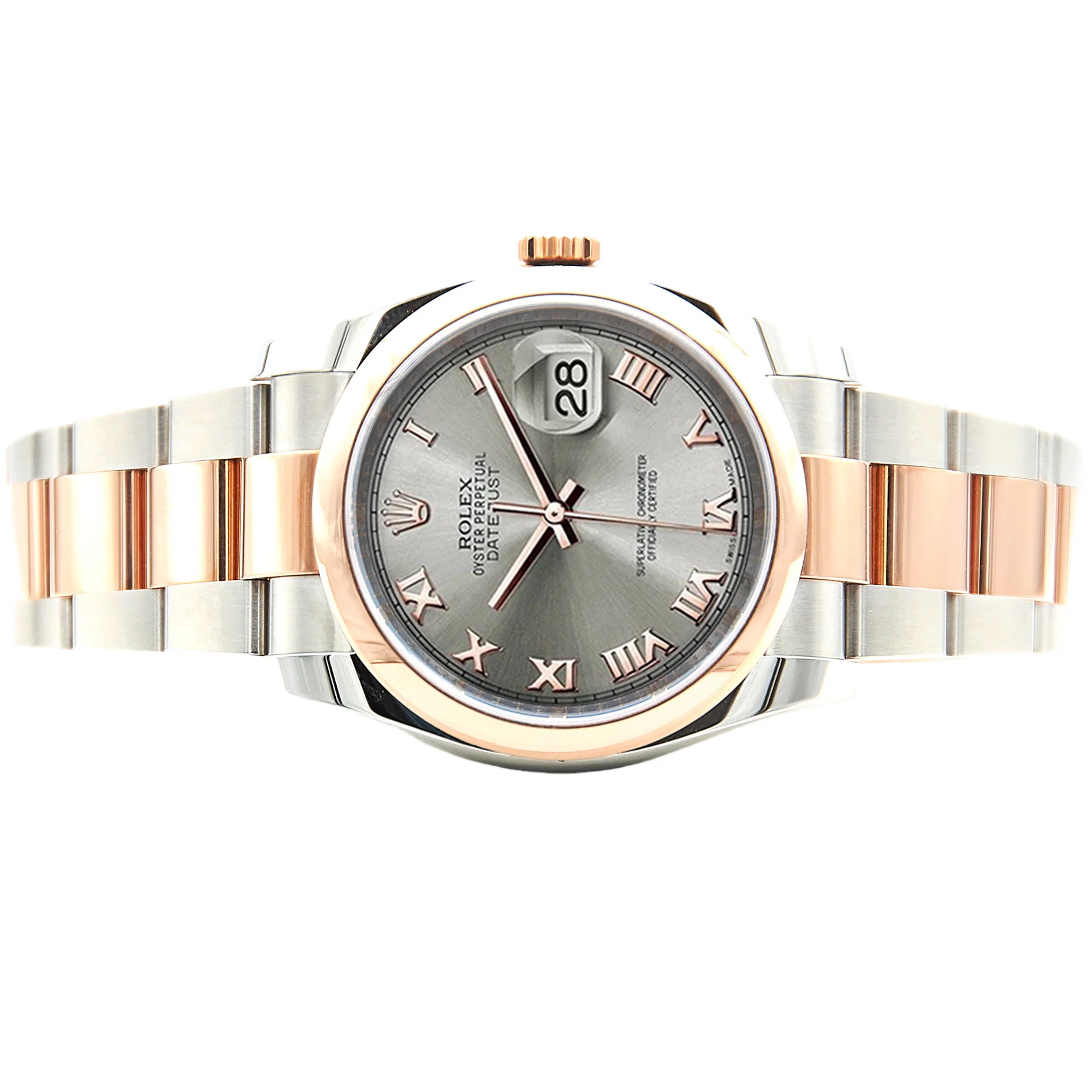 Rolex Datejust ref. 116201 Gray Roman Dial Oyster bracelet - Full Set - Image 4