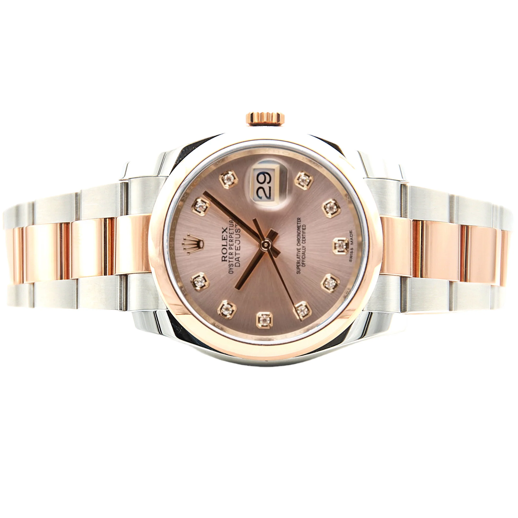 Rolex Datejust ref. 116201 Sundust Dial with Diamonds - Oyster bracelet - Full Set - Image 4