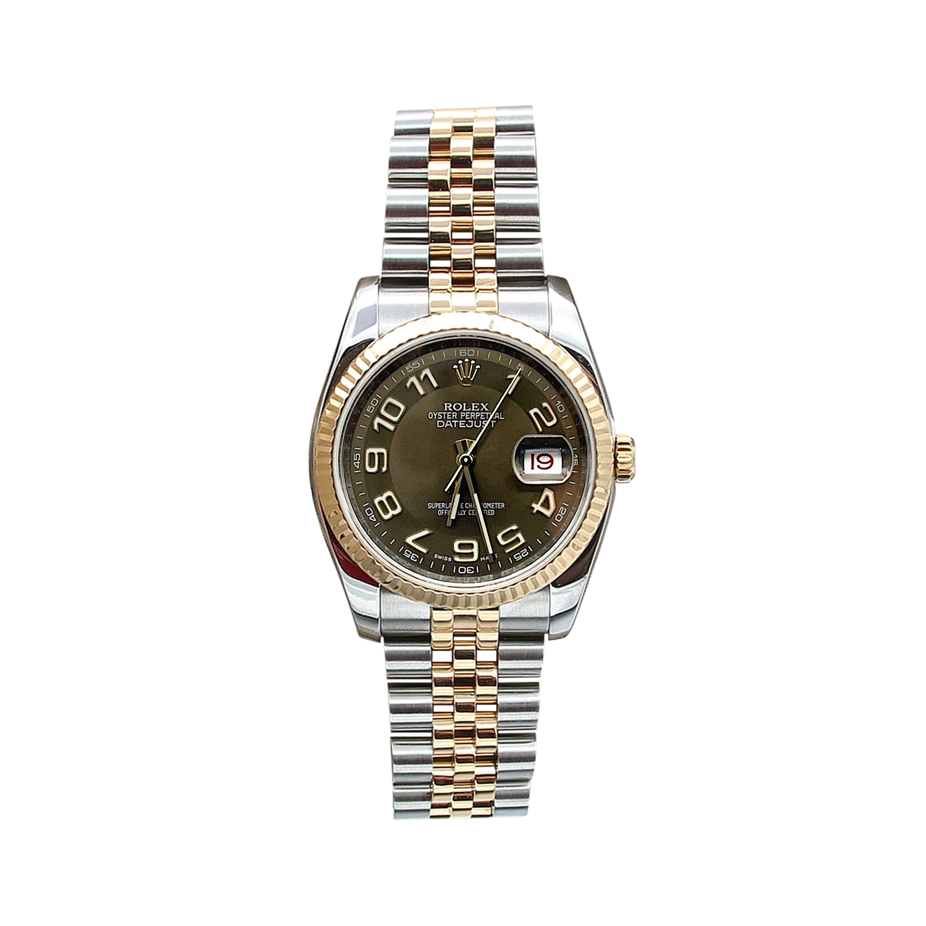 Rolex Datejust ref. 116233 Brown Racing Dial Jubilee bracelet Full set