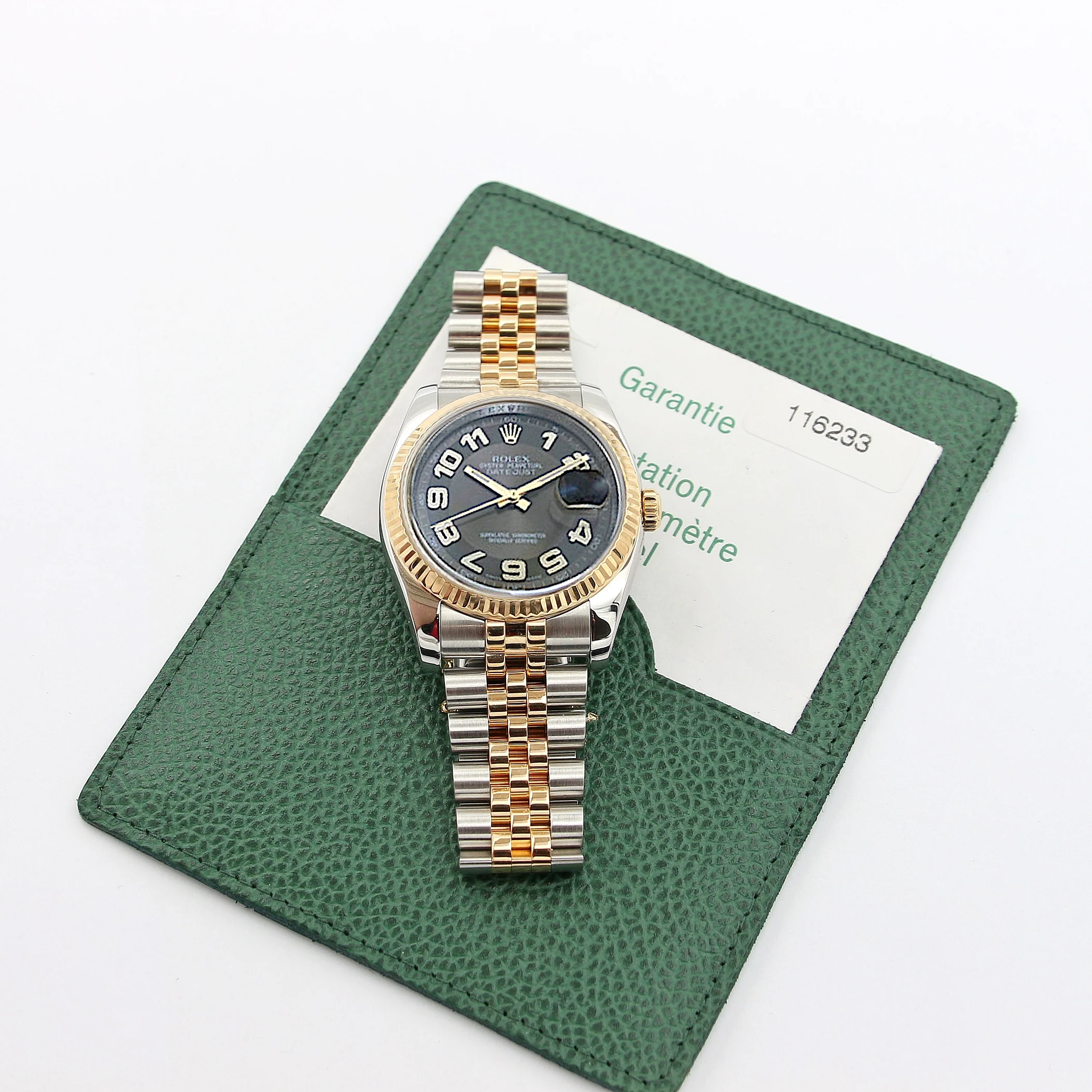 Rolex Datejust ref. 116233 Brown Racing Dial Jubilee bracelet Full set - Image 4