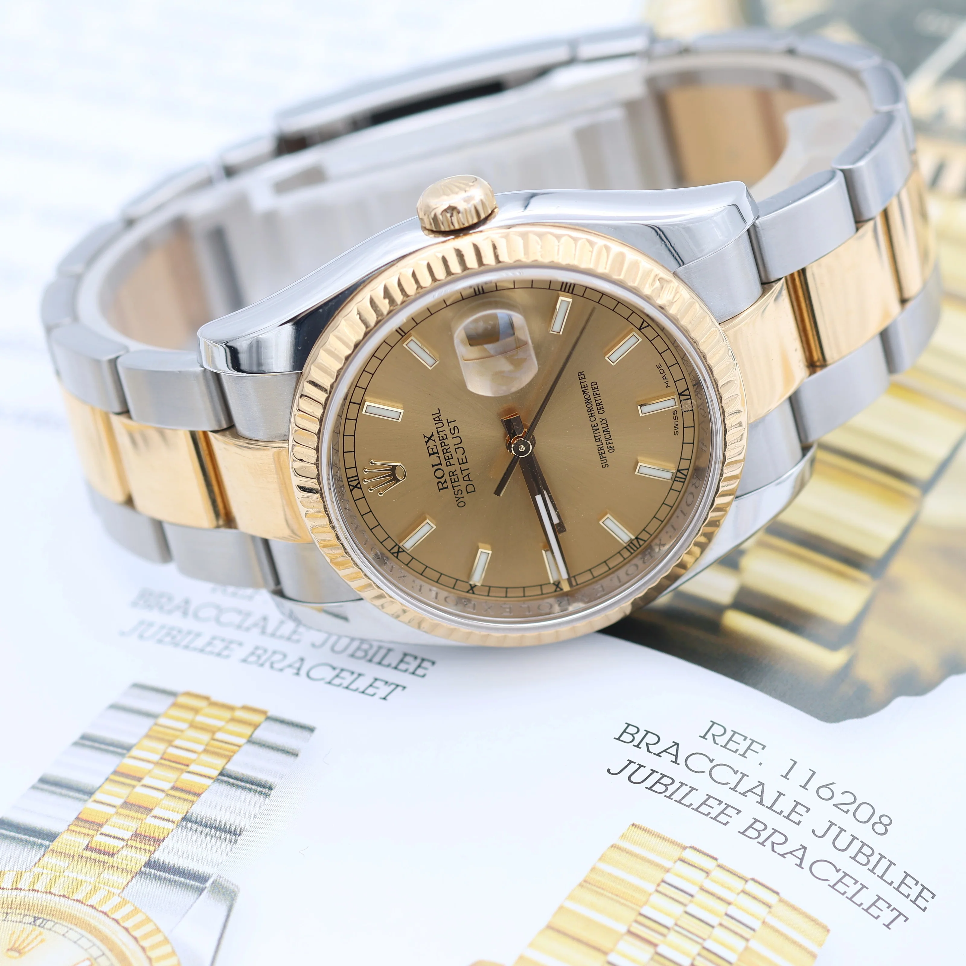 Rolex Datejust ref. 116233 Champagne Dial - Oyster Bracelet - Full Set - Image 9