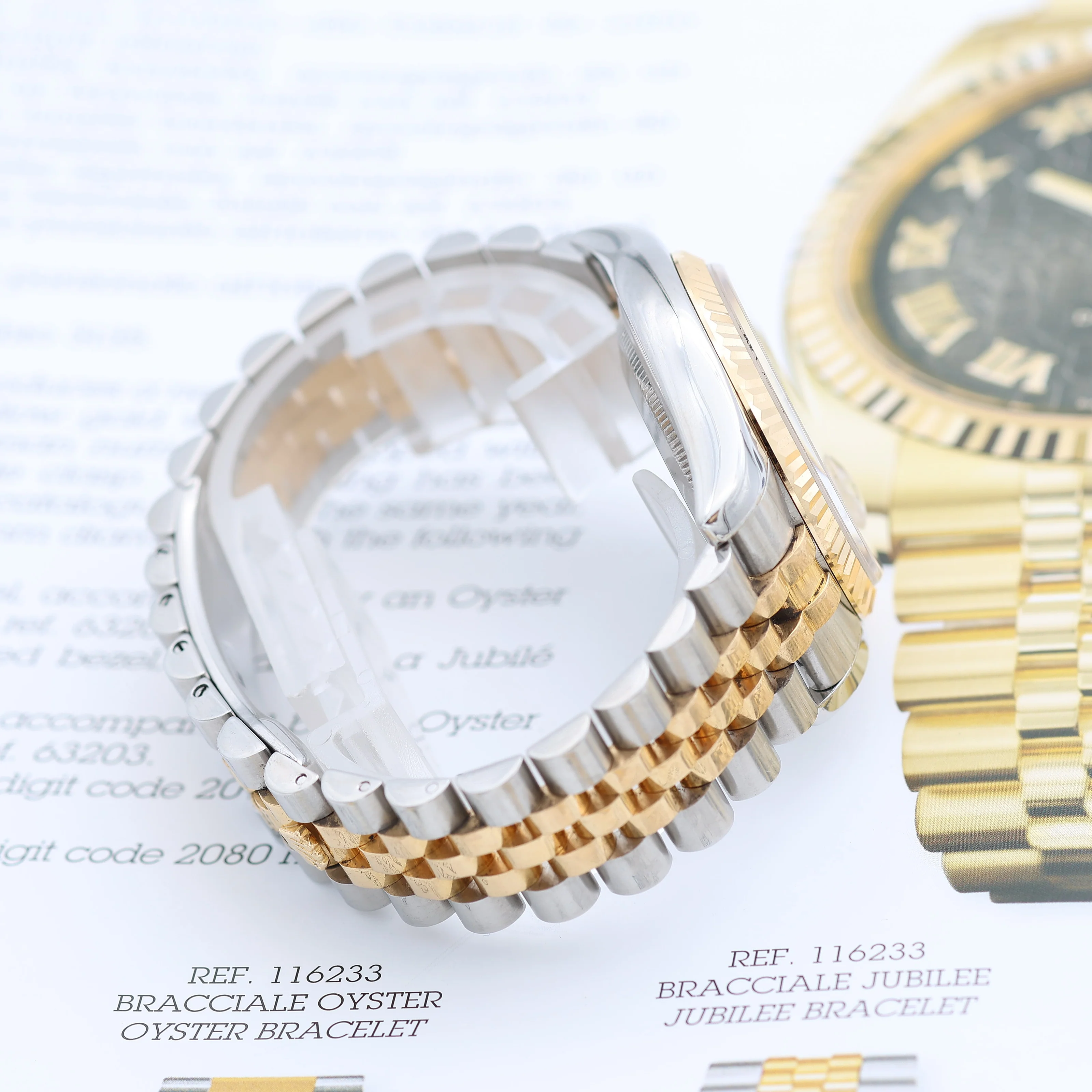 Rolex Datejust ref. 116233 Champagne Diamonds Dial - Jubilee Bracelet - Full Set - Image 11