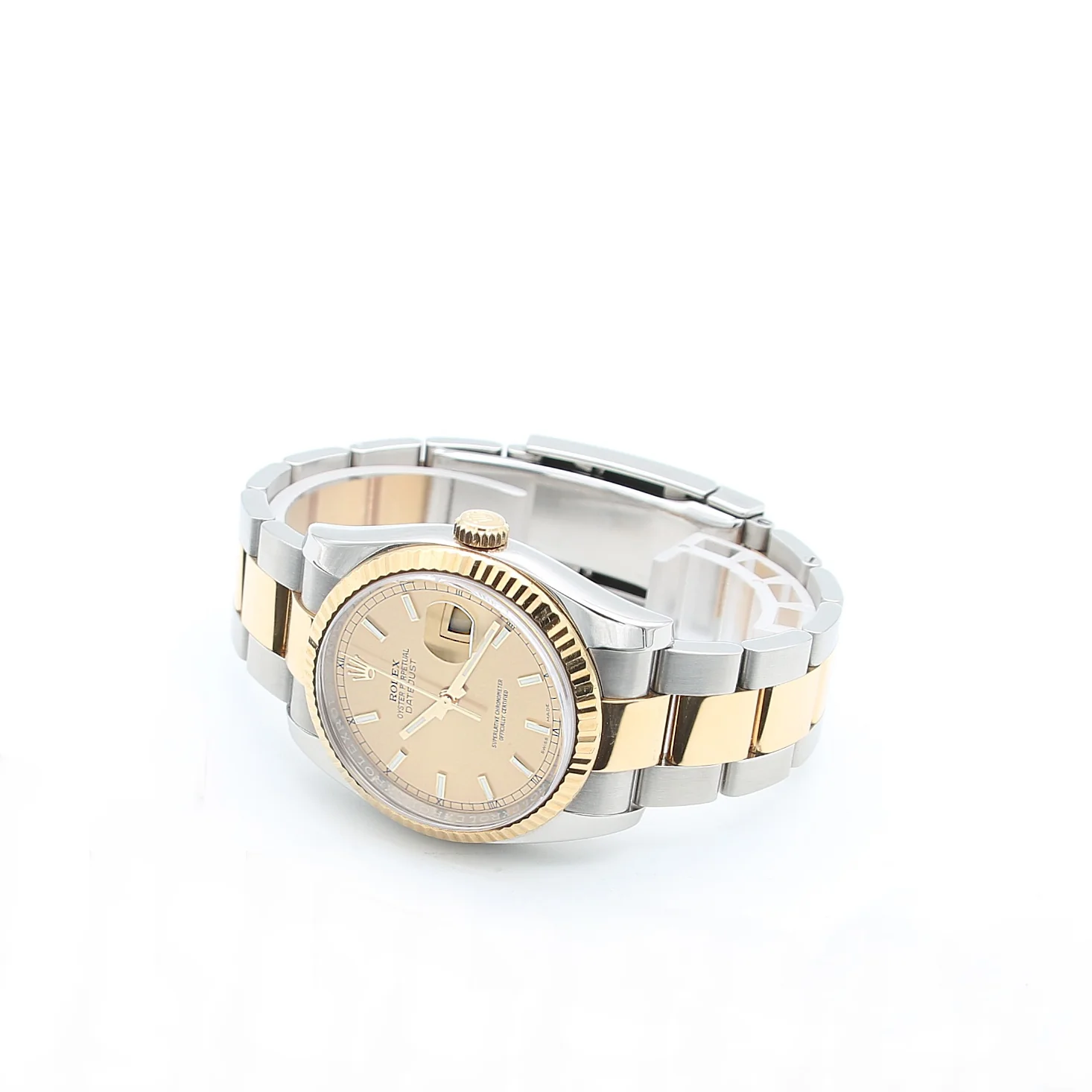 Rolex Datejust ref. 116233 Champagne Roman Dial - Oyster Bracelet - Full Set - Image 4