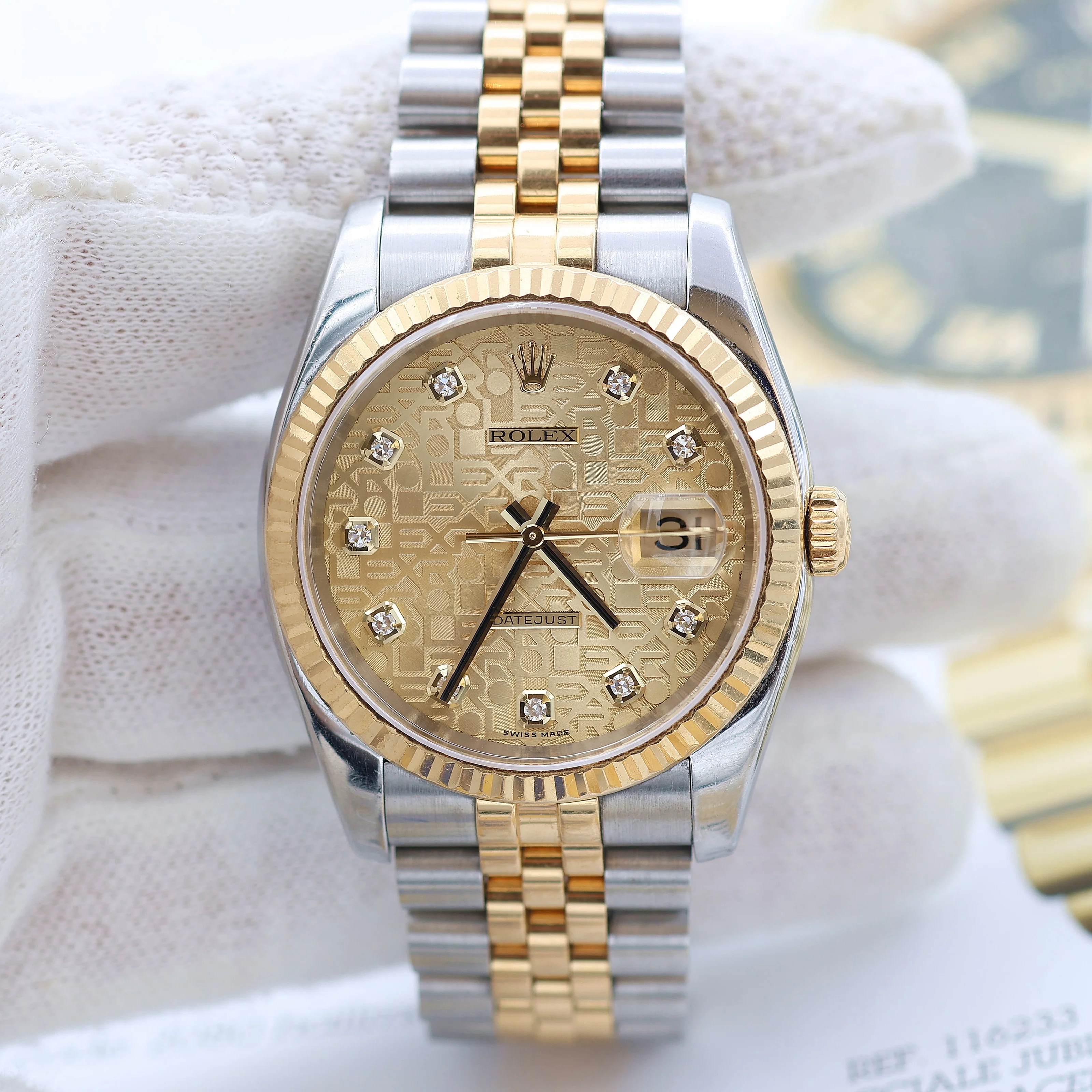 Rolex Datejust ref. 116233 Computer Champagne Diamonds Dial - Full Set - Image 8