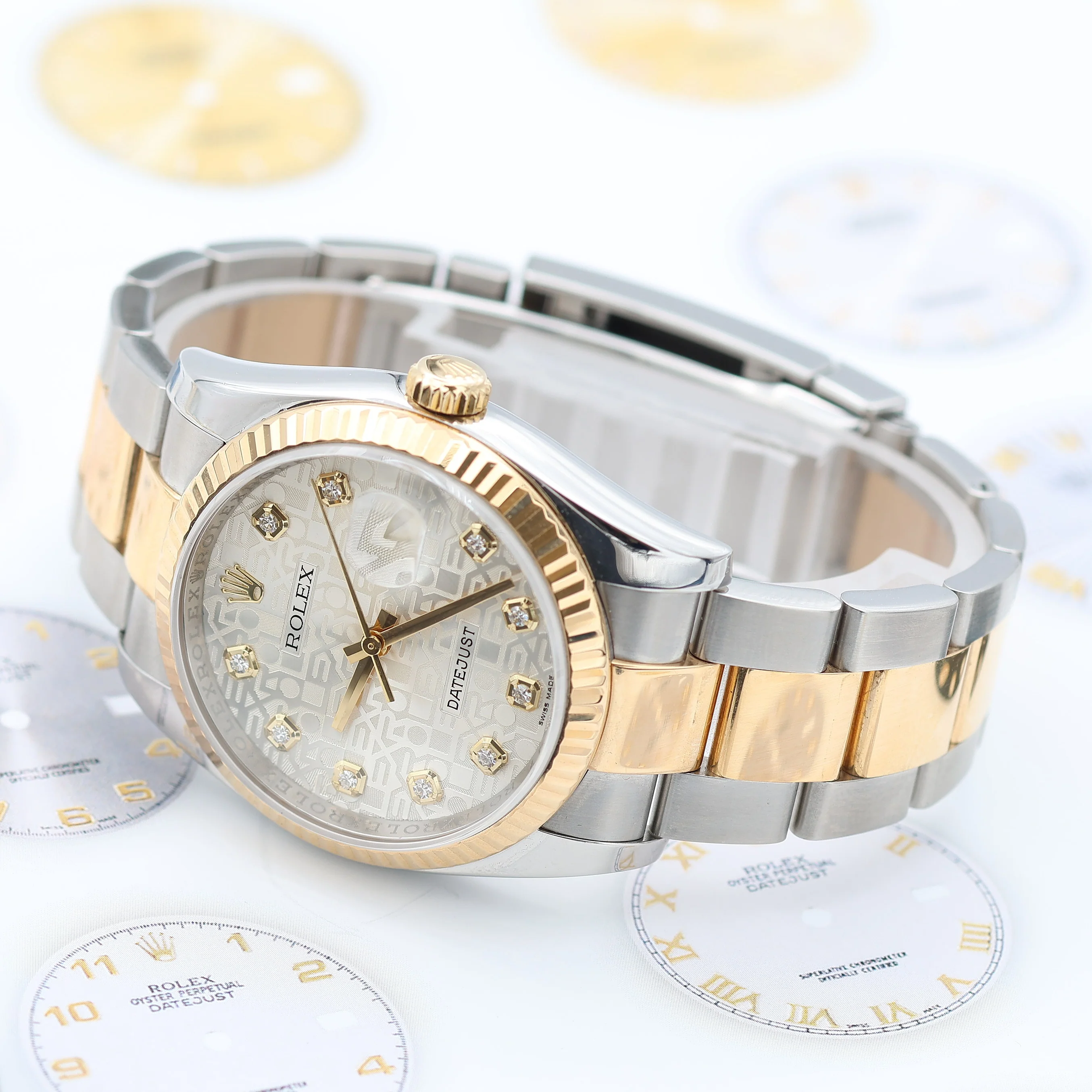 Rolex Datejust ref. 116233 Silver Diamonds Millennary Dial - Full Set - Image 6