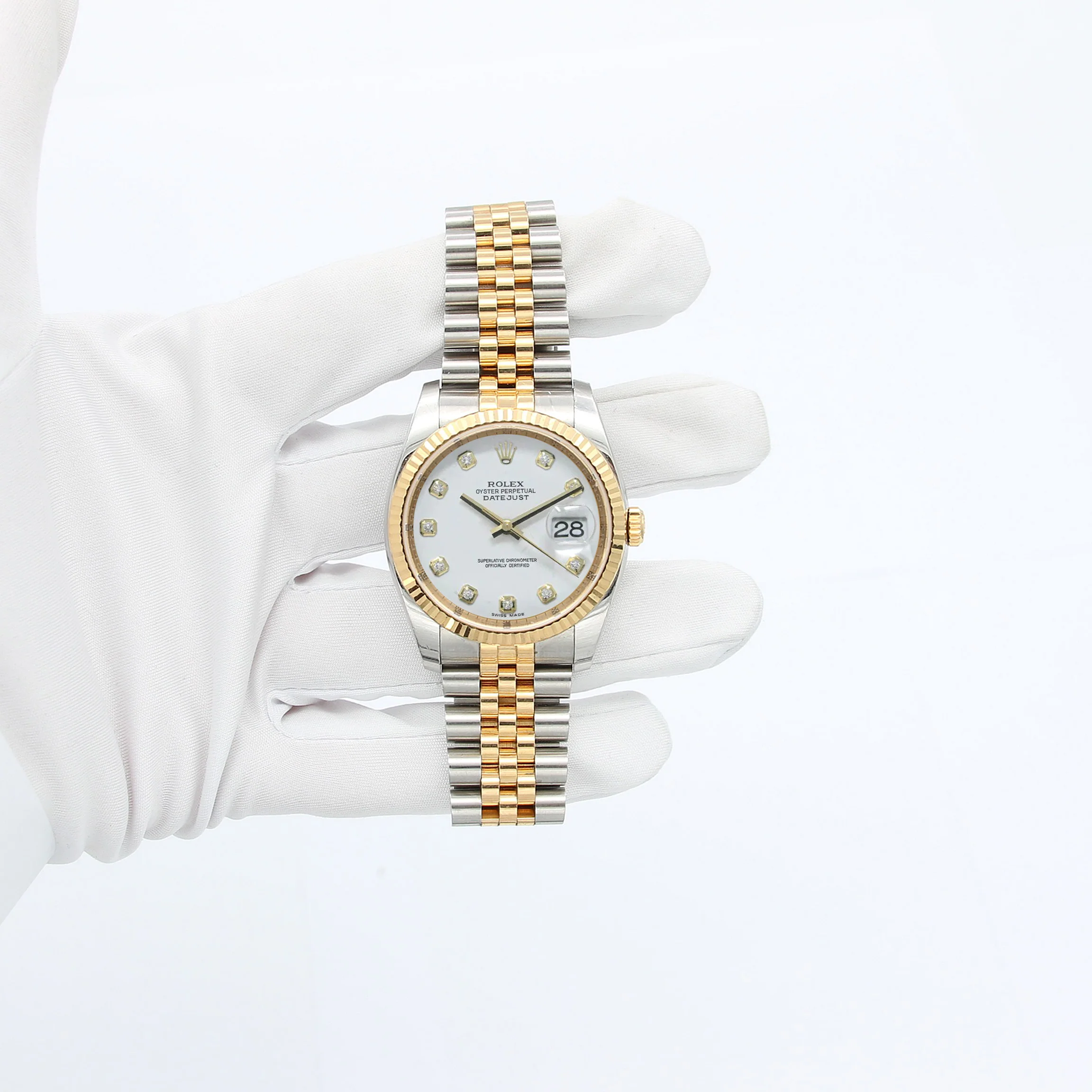 Rolex Datejust ref. 116233 White Dial with Diamonds - Full Set - Image 2