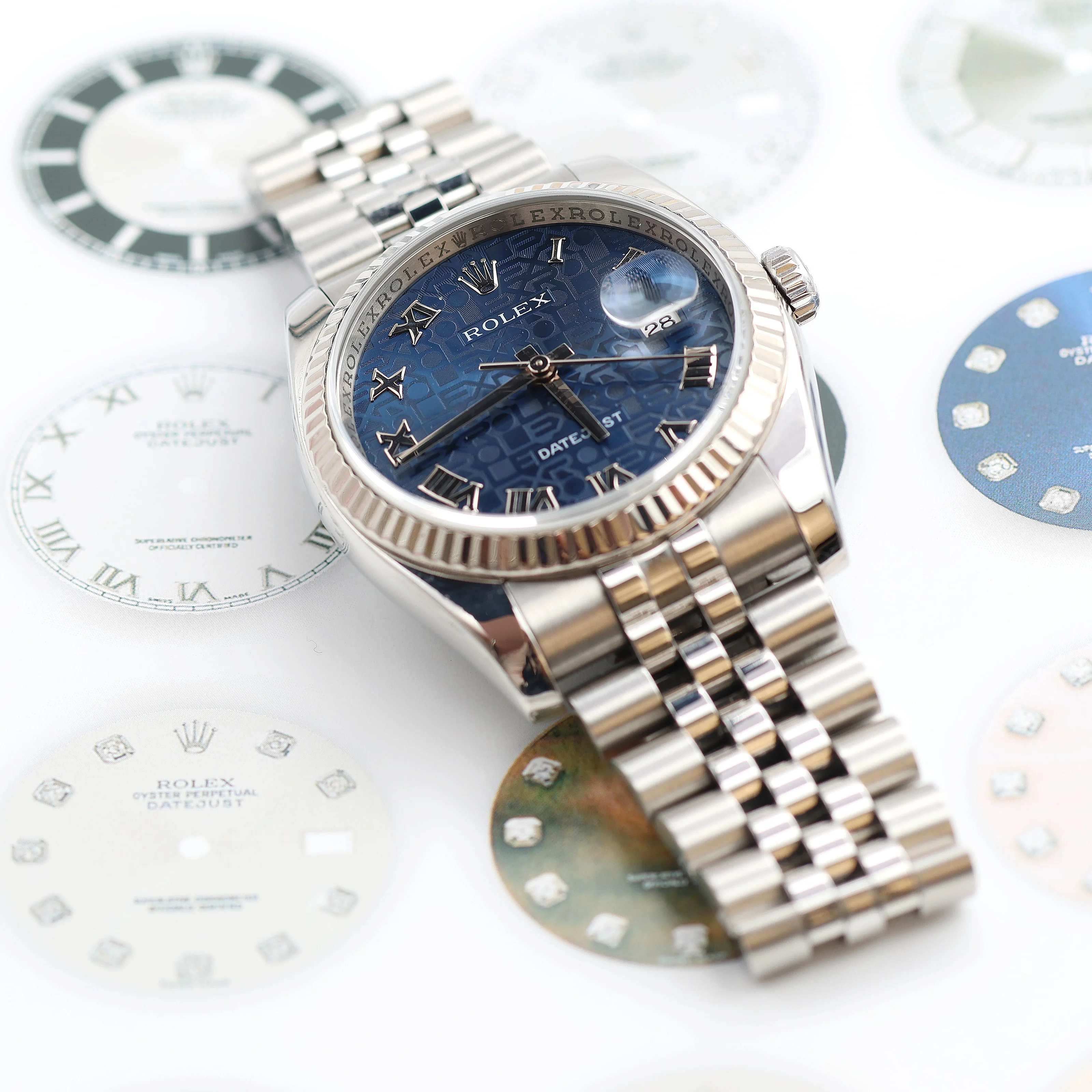 Rolex Datejust ref. 116234 Blue Roman Millennary Dial - Jubilee - Full Set - Image 6
