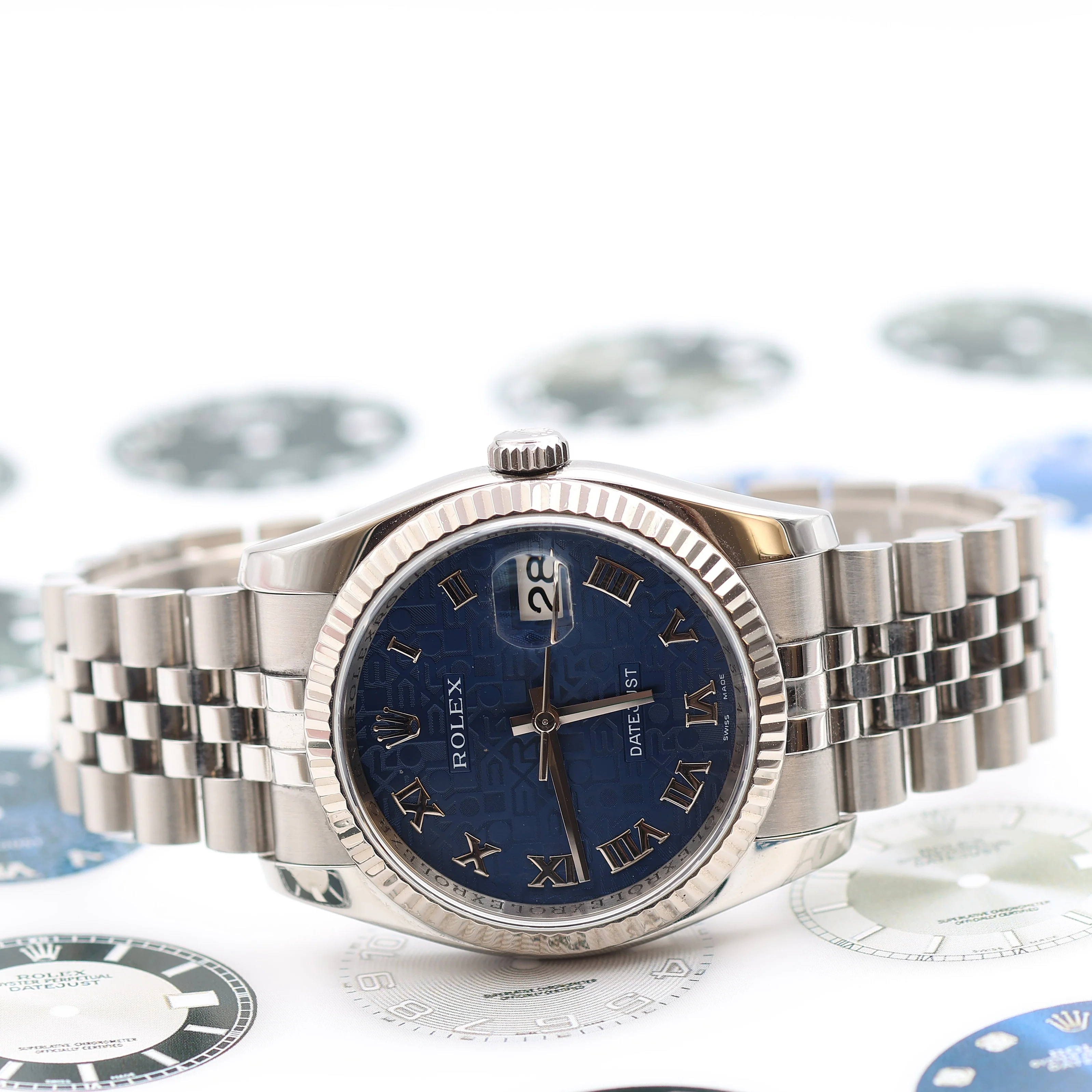 Rolex Datejust ref. 116234 Blue Roman Millennary Dial - Jubilee - Full Set - Image 8