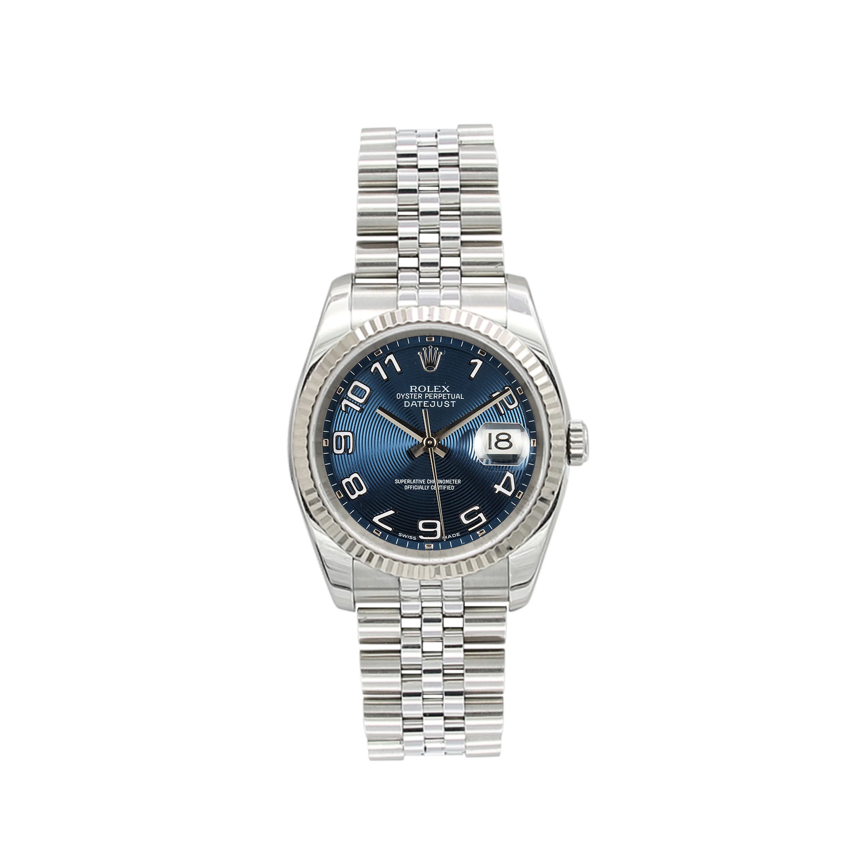 Rolex Datejust ref. 116234 Racing Concentric (Blue) Dial - Jubilee - Full Set