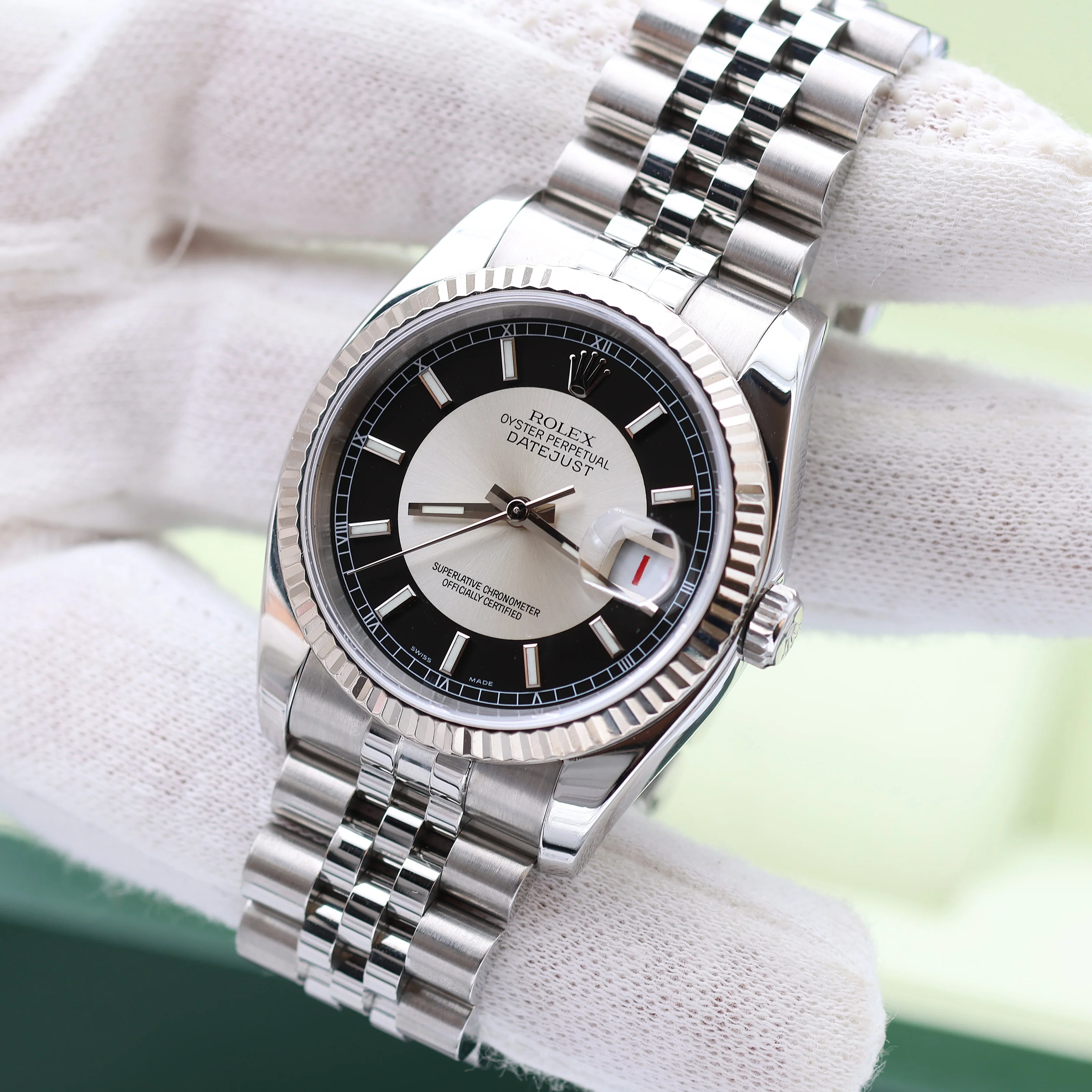 Rolex Datejust ref. 116234 Tuxedo (Silver/Black) Dial - Jubilee - Full Set - Image 3