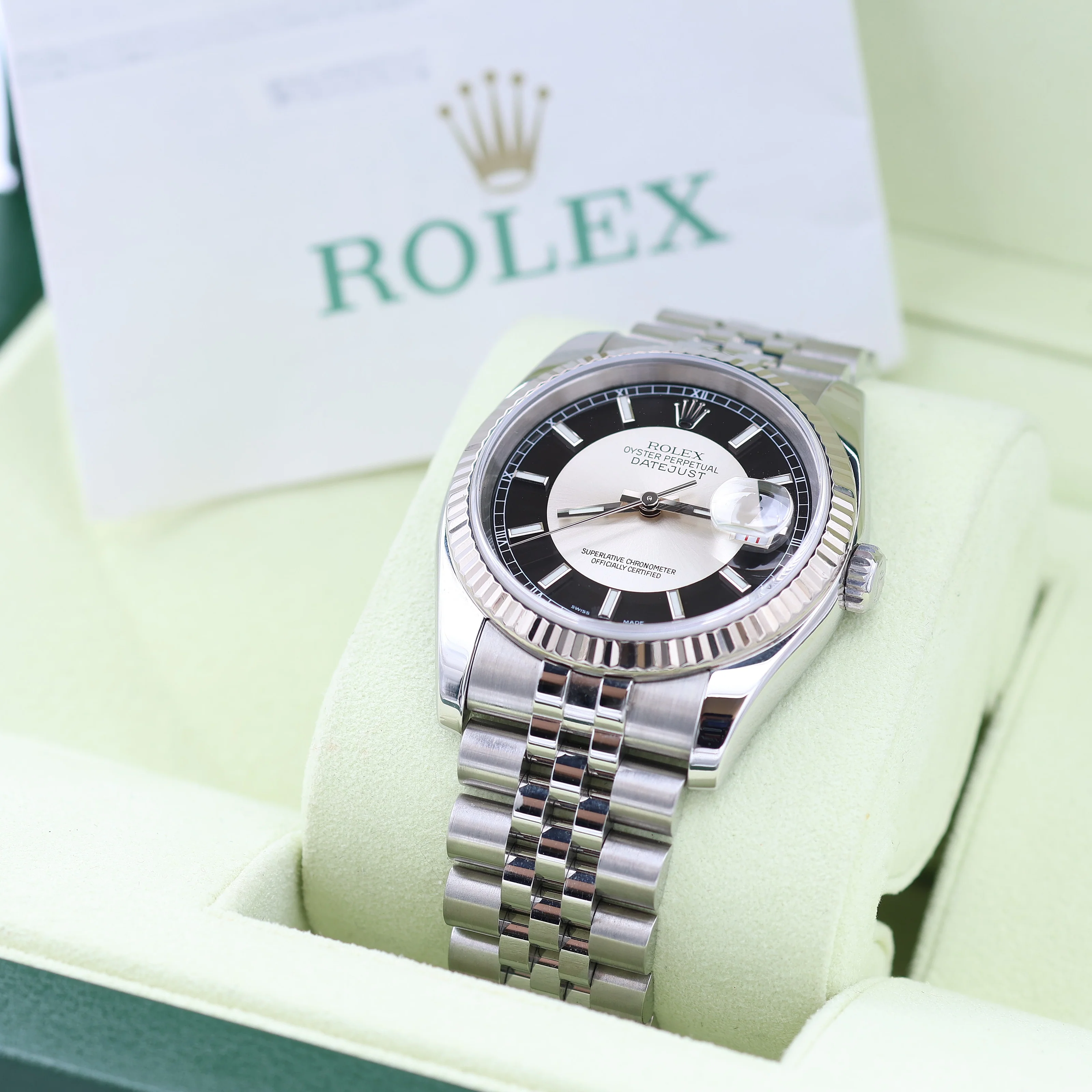Rolex Datejust ref. 116234 Tuxedo (Silver/Black) Dial - Jubilee - Full Set - Image 6