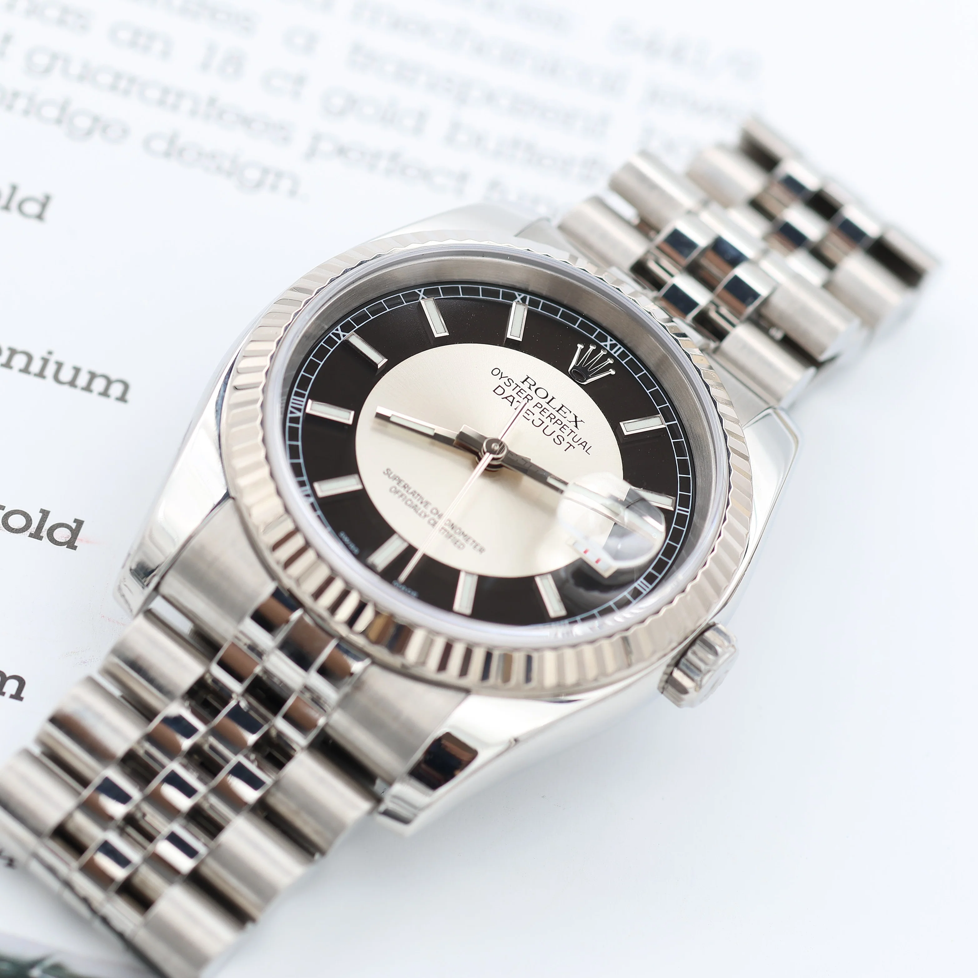 Rolex Datejust ref. 116234 Tuxedo (Silver/Black) Dial - Jubilee - Full Set - Image 7