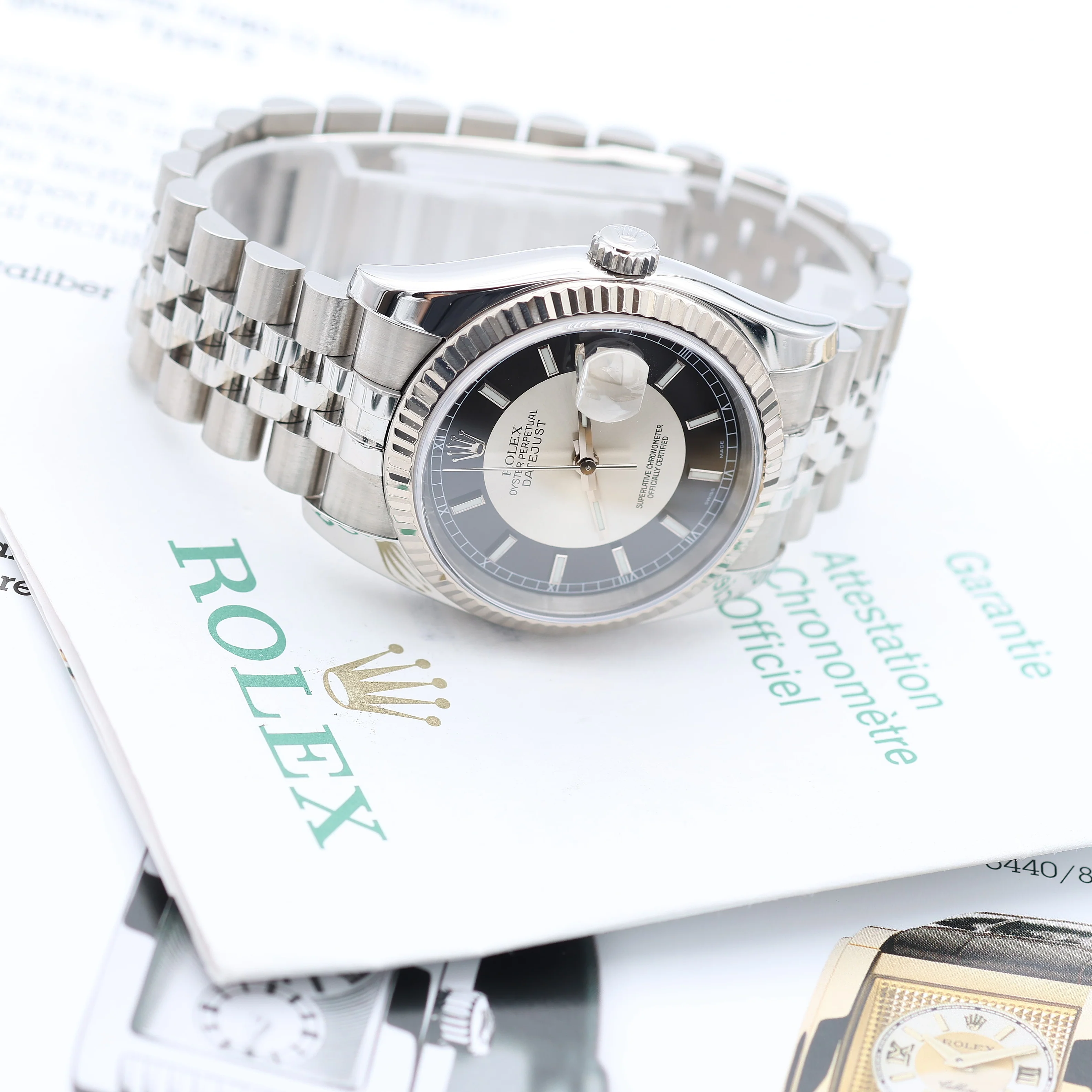 Rolex Datejust ref. 116234 Tuxedo (Silver/Black) Dial - Jubilee - Full Set - Image 8