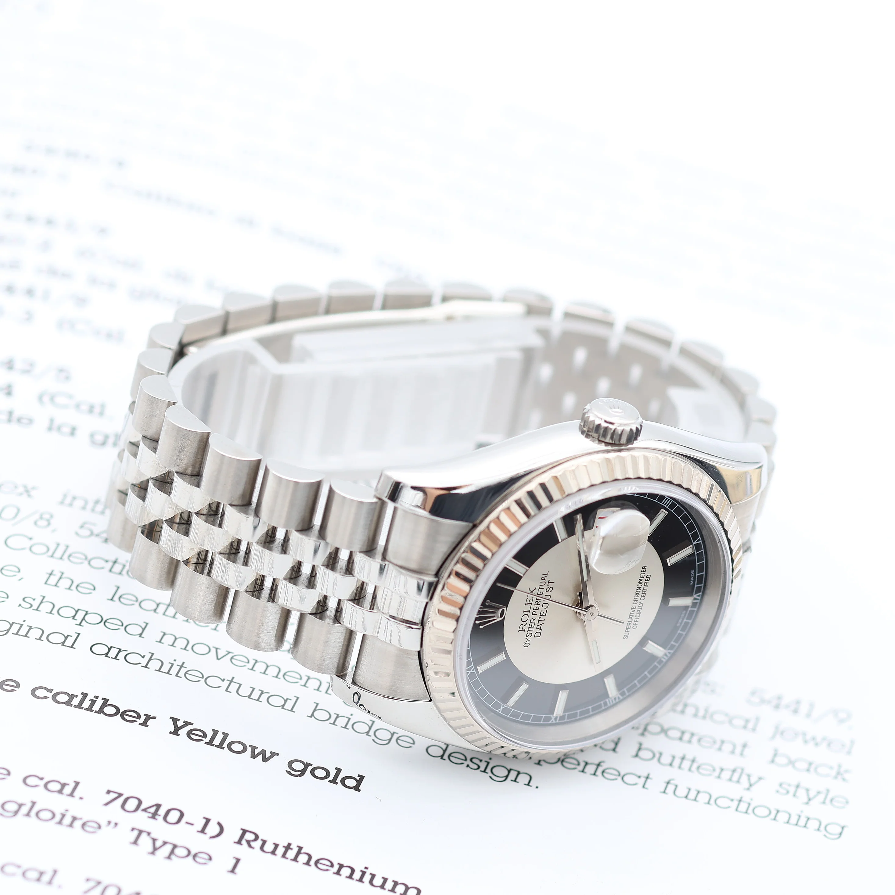 Rolex Datejust ref. 116234 Tuxedo (Silver/Black) Dial - Jubilee - Full Set - Image 9
