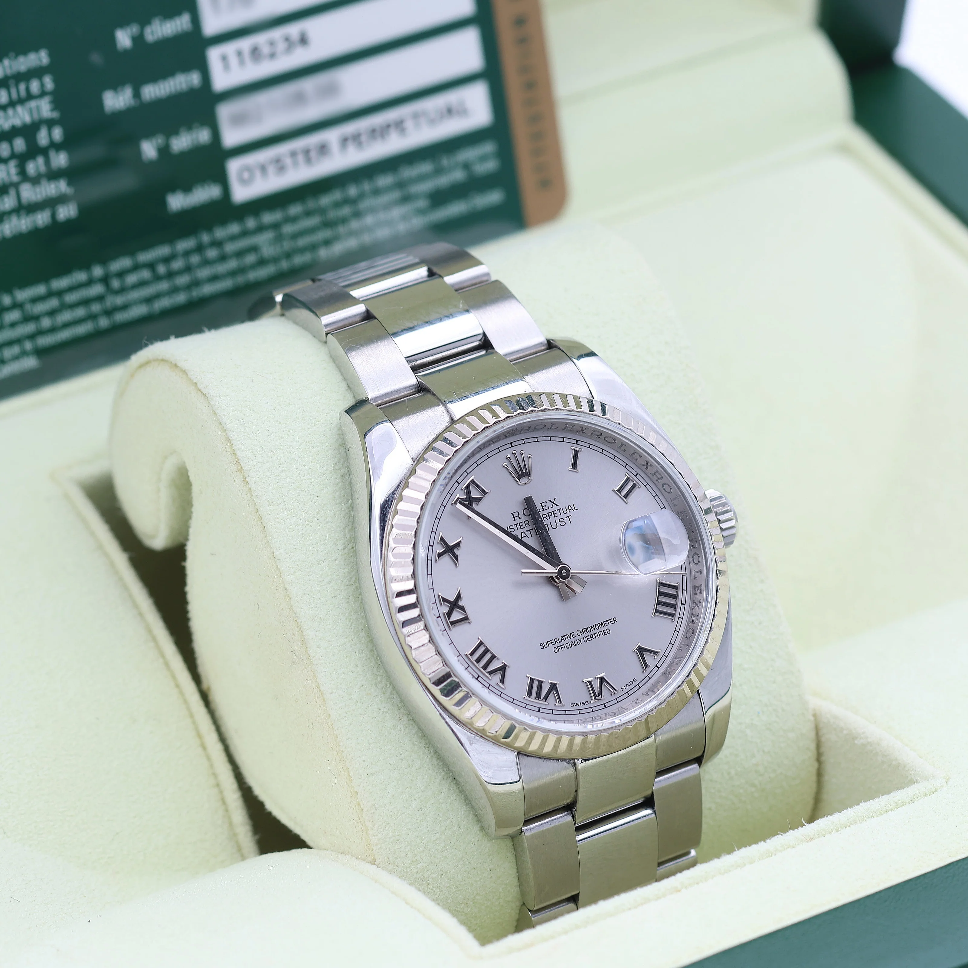 Rolex Datejust ref. 116234 Silver Roman Dial - Oyster Bracelet - Full Set - Image 2