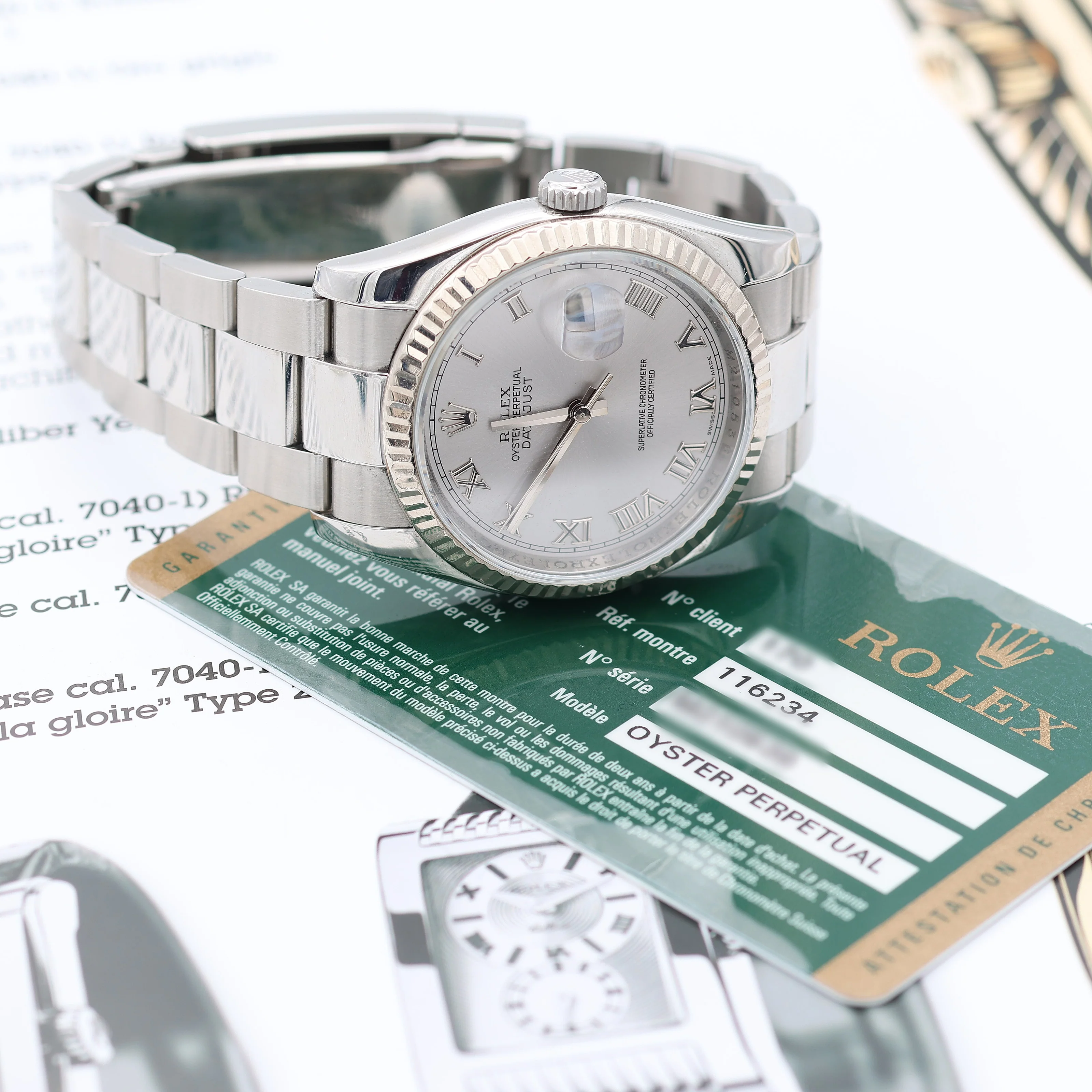 Rolex Datejust ref. 116234 Silver Roman Dial - Oyster Bracelet - Full Set - Image 6