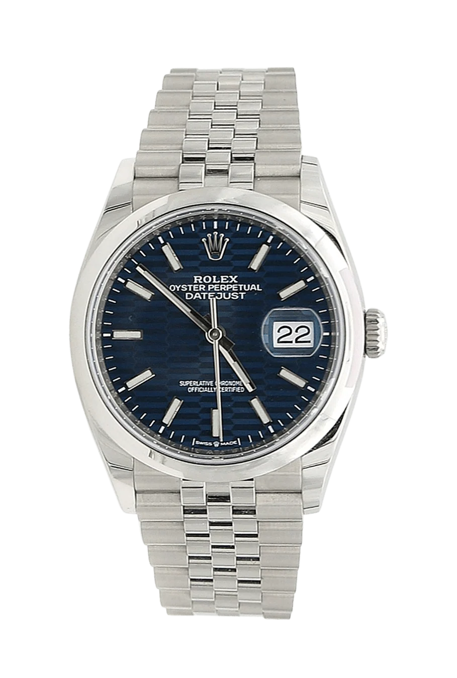 Rolex Datejust ref. 126200 Blue Motif Dial Jubilee bracelet - Full Set