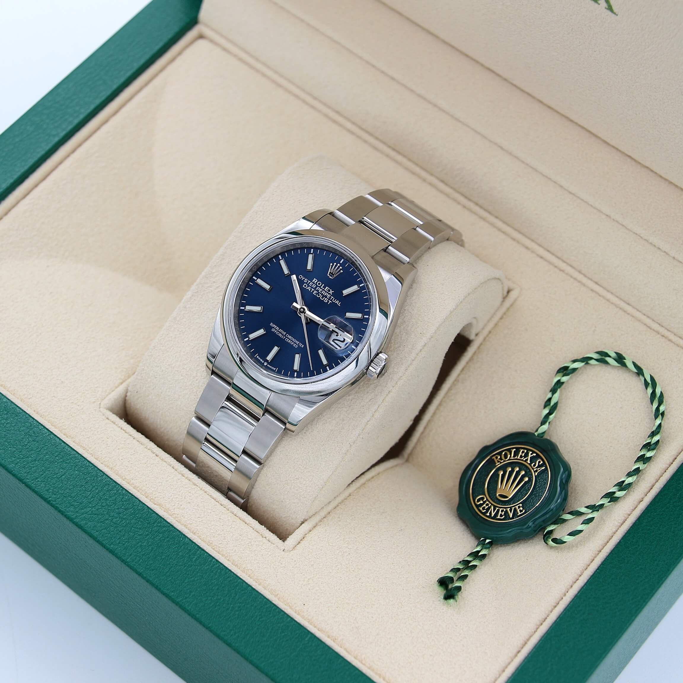 Rolex Datejust ref. 126200 Blue Dial Oyster bracelet - Full Set - Image 4