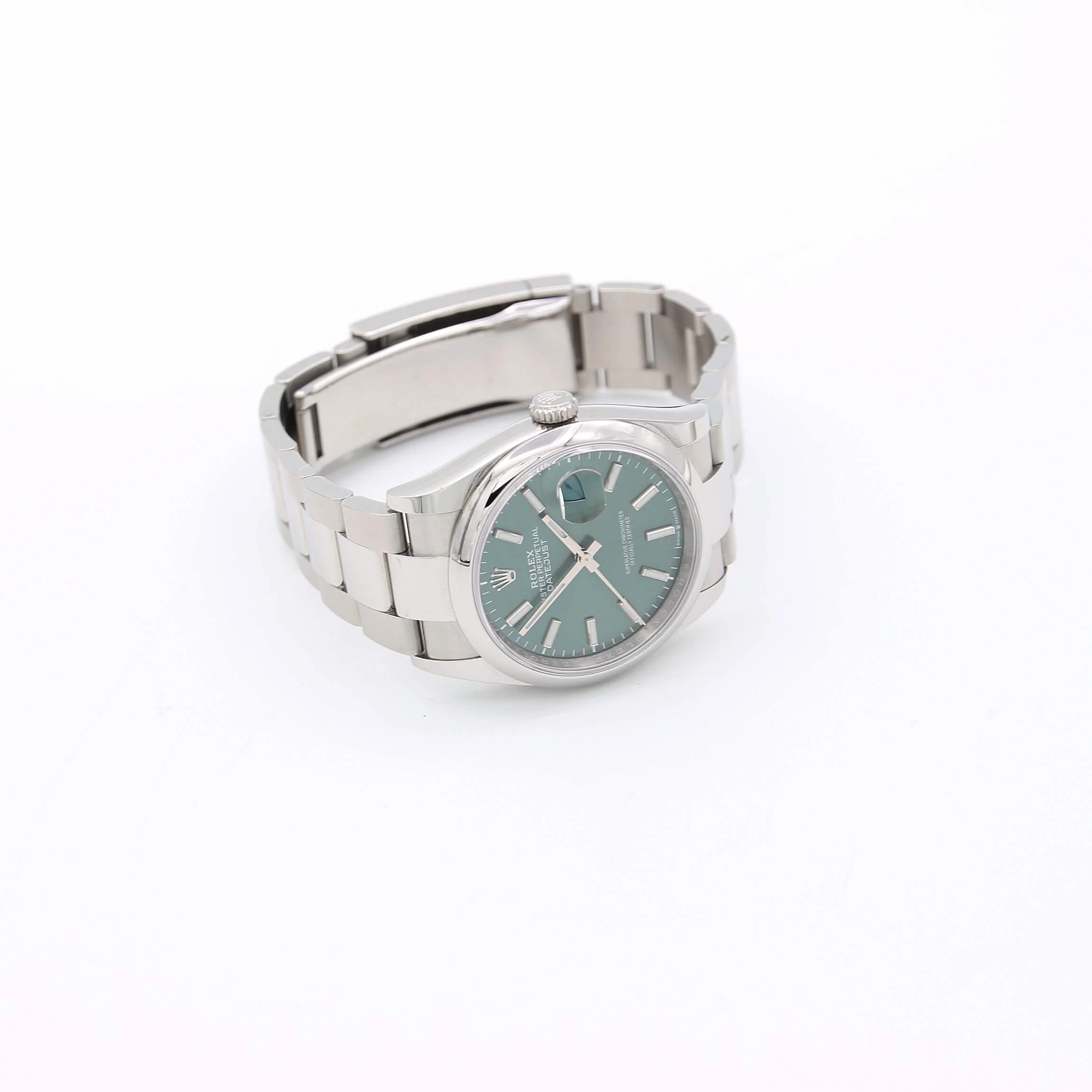 Rolex Datejust ref. 126200 Green Dial Oyster bracelet - Full Set - Image 8